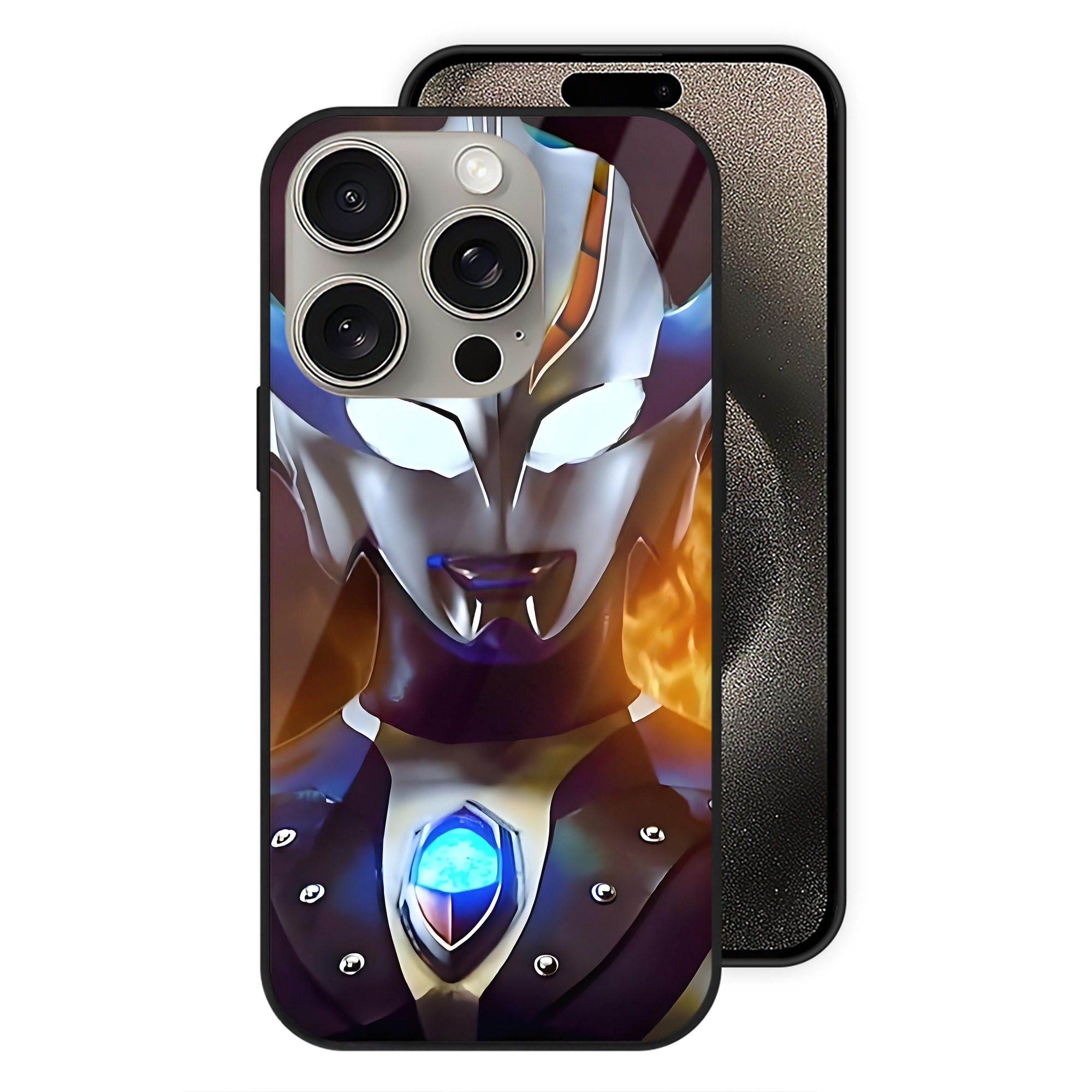 （画像用） ウルトラマン Ultraman 【iPhone15Pro対応】スマホケース 耐衝撃＆黄変防止 背面ガラス