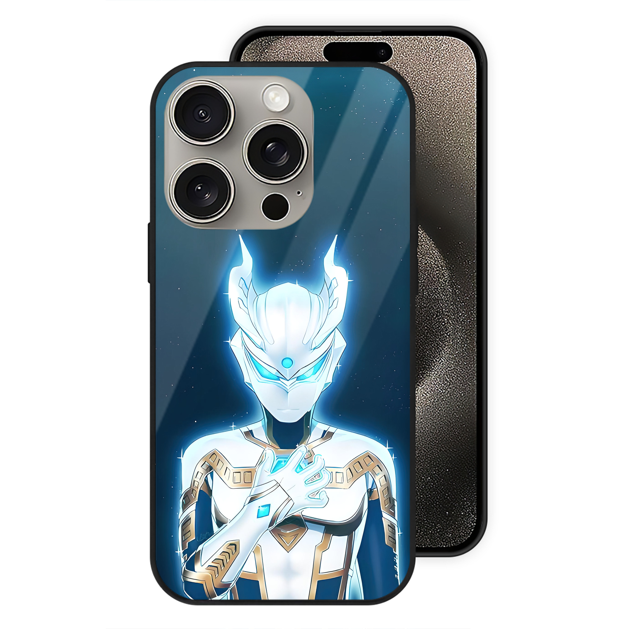 （画像用） ウルトラマン Ultraman 【iPhone15Pro対応】スマホケース 耐衝撃＆黄変防止 背面ガラス