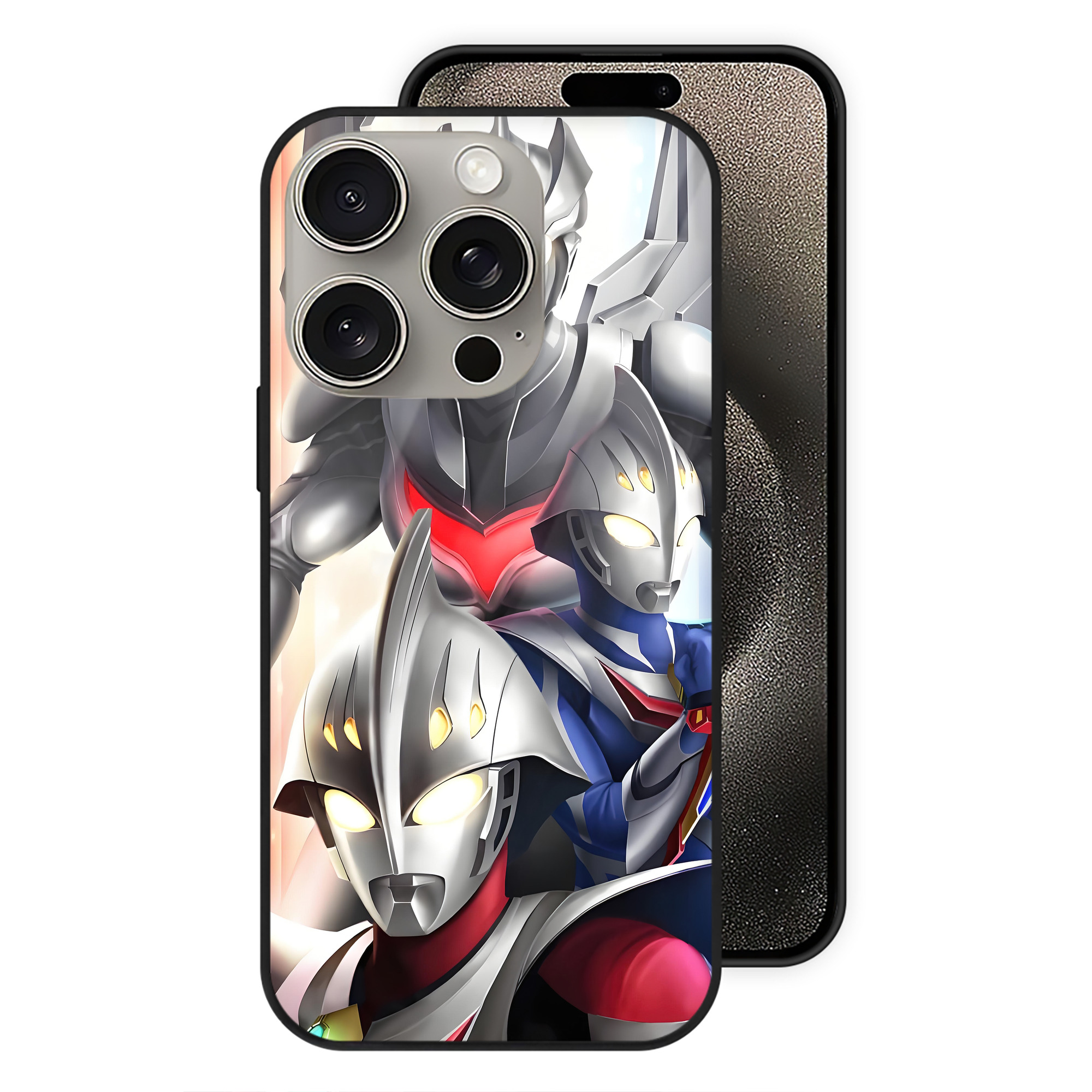 （画像用） ウルトラマン Ultraman 【iPhone15Pro対応】スマホケース 耐衝撃＆黄変防止 背面ガラス