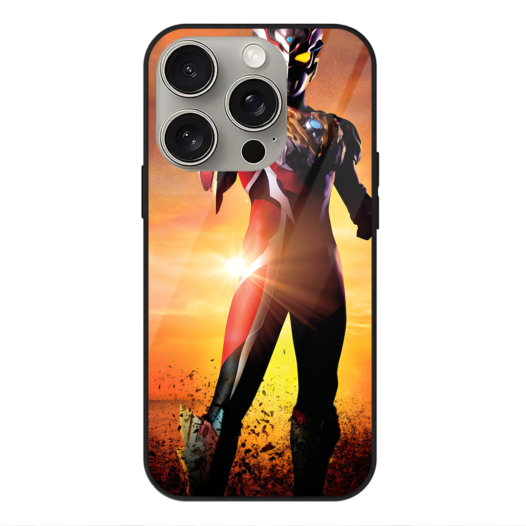 （画像用） ウルトラマン Ultraman 【iPhone15Pro対応】スマホケース 耐衝撃＆黄変防止 背面ガラス