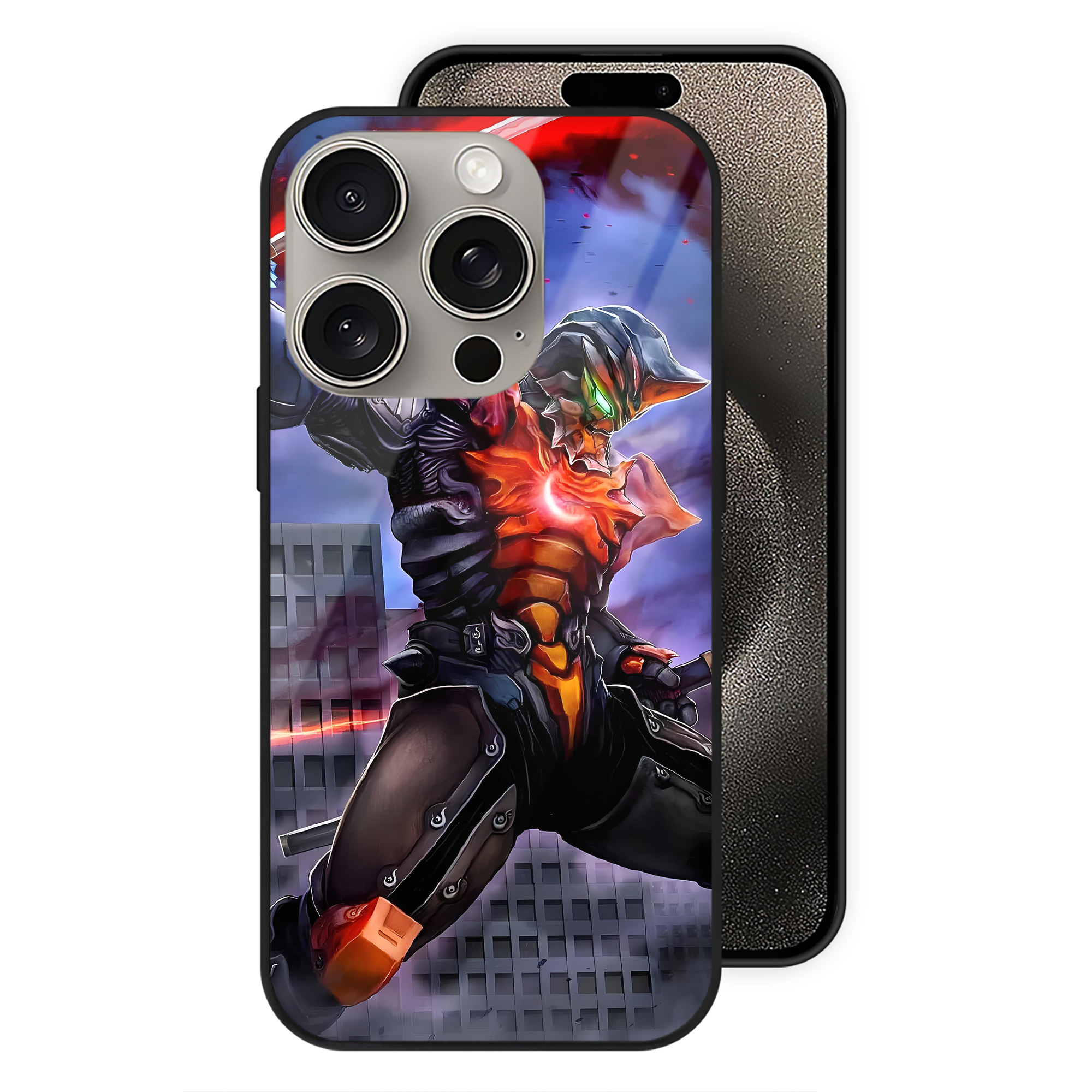 （画像用） ウルトラマン Ultraman 【iPhone15Pro対応】スマホケース 耐衝撃＆黄変防止 背面ガラス