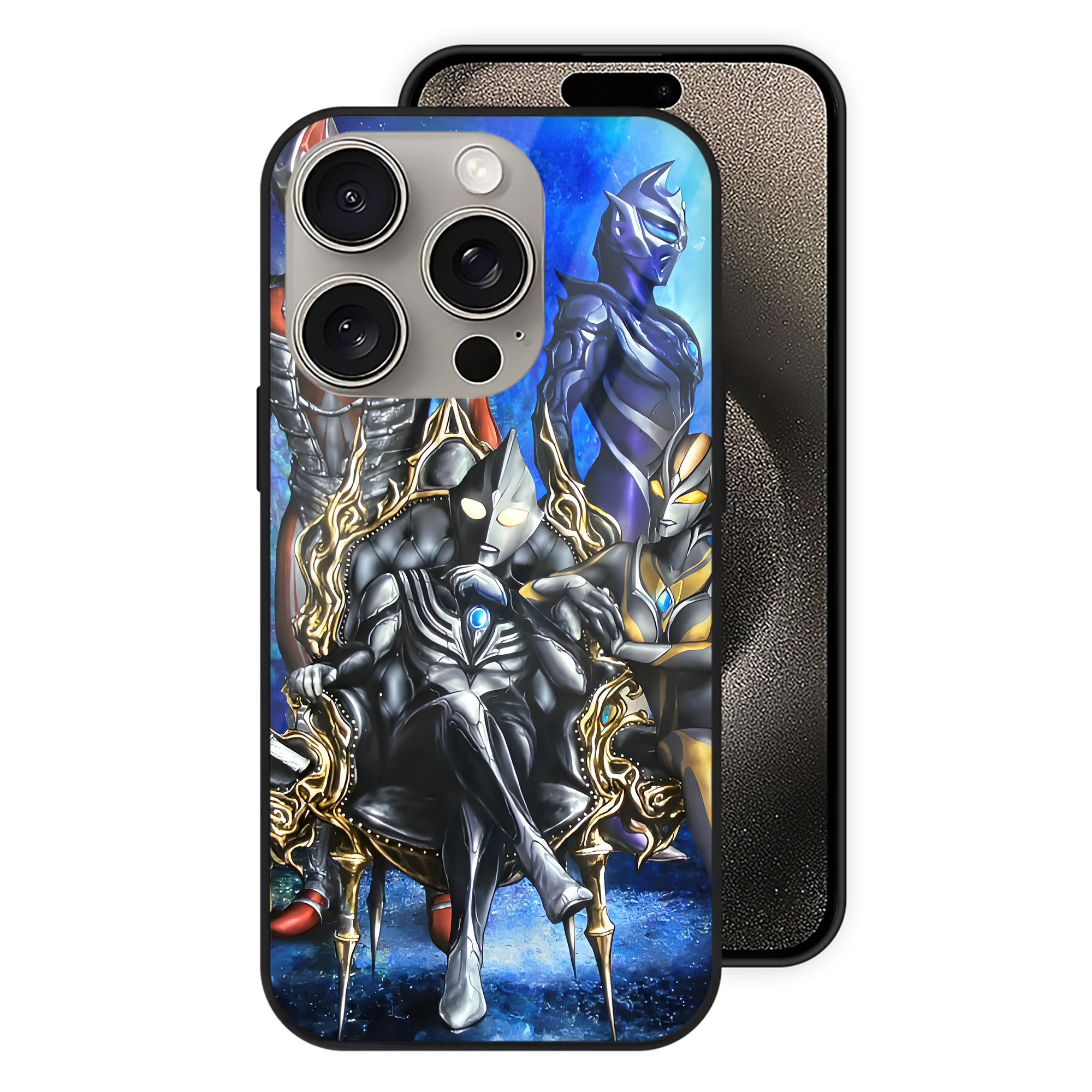 （画像用） ウルトラマン Ultraman 【iPhone15Pro対応】スマホケース 耐衝撃＆黄変防止 背面ガラス