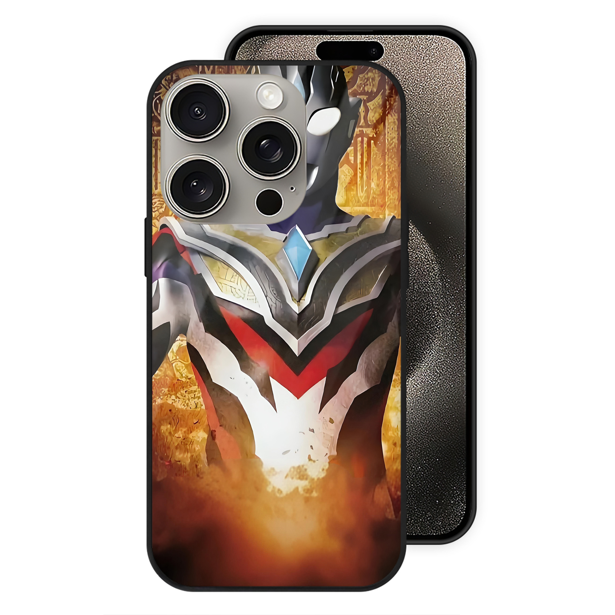 （画像用） ウルトラマン Ultraman 【iPhone15Pro対応】スマホケース 耐衝撃＆黄変防止 背面ガラス