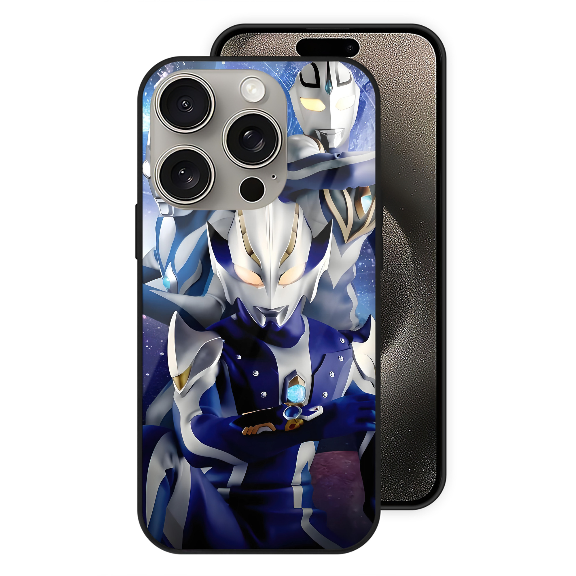 （画像用） ウルトラマン Ultraman 【iPhone15Pro対応】スマホケース 耐衝撃＆黄変防止 背面ガラス
