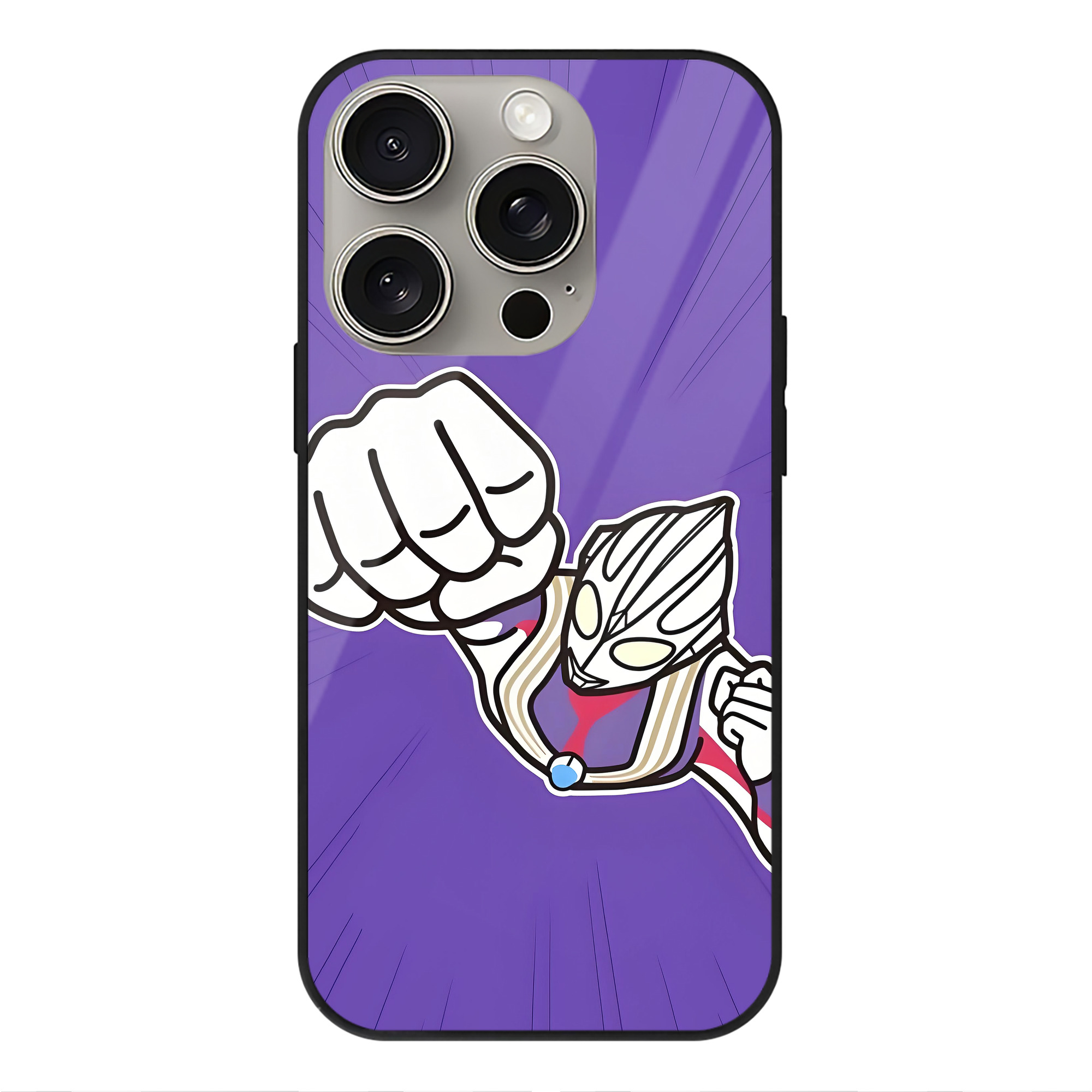 （画像用） ウルトラマン Ultraman 【iPhone15Pro対応】スマホケース 耐衝撃＆黄変防止 背面ガラス