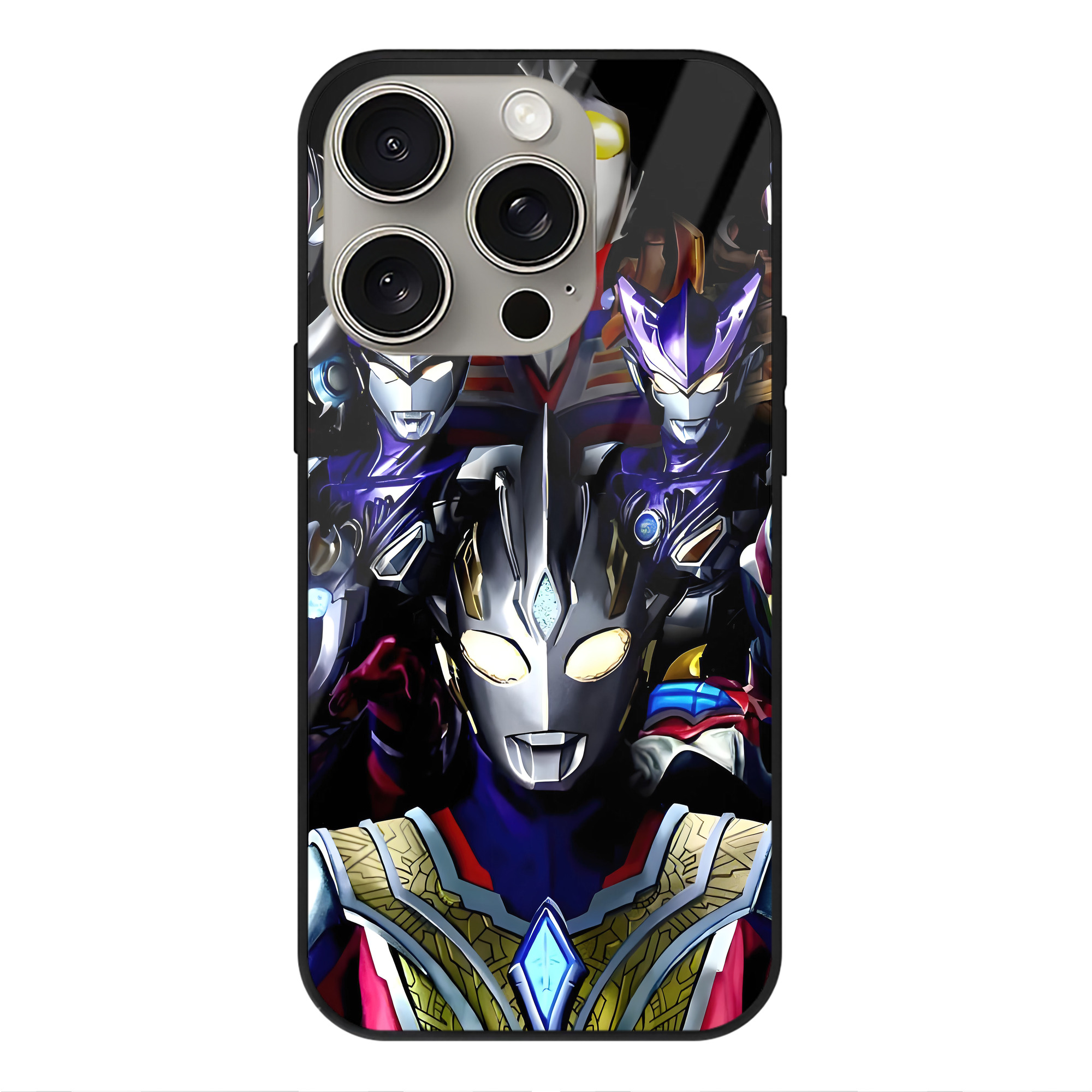 （画像用） ウルトラマン Ultraman 【iPhone15Pro対応】スマホケース 耐衝撃＆黄変防止 背面ガラス