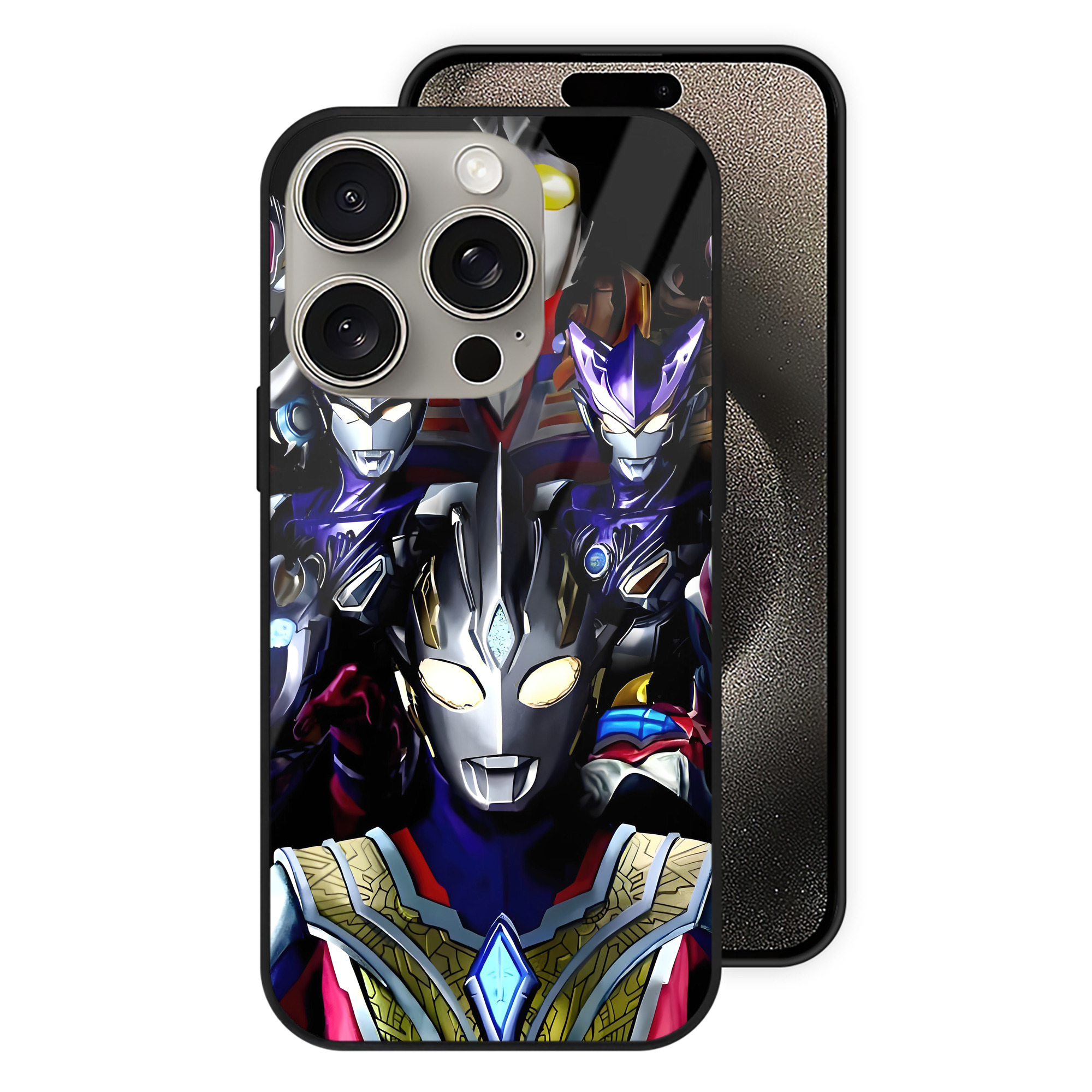 （画像用） ウルトラマン Ultraman 【iPhone15Pro対応】スマホケース 耐衝撃＆黄変防止 背面ガラス