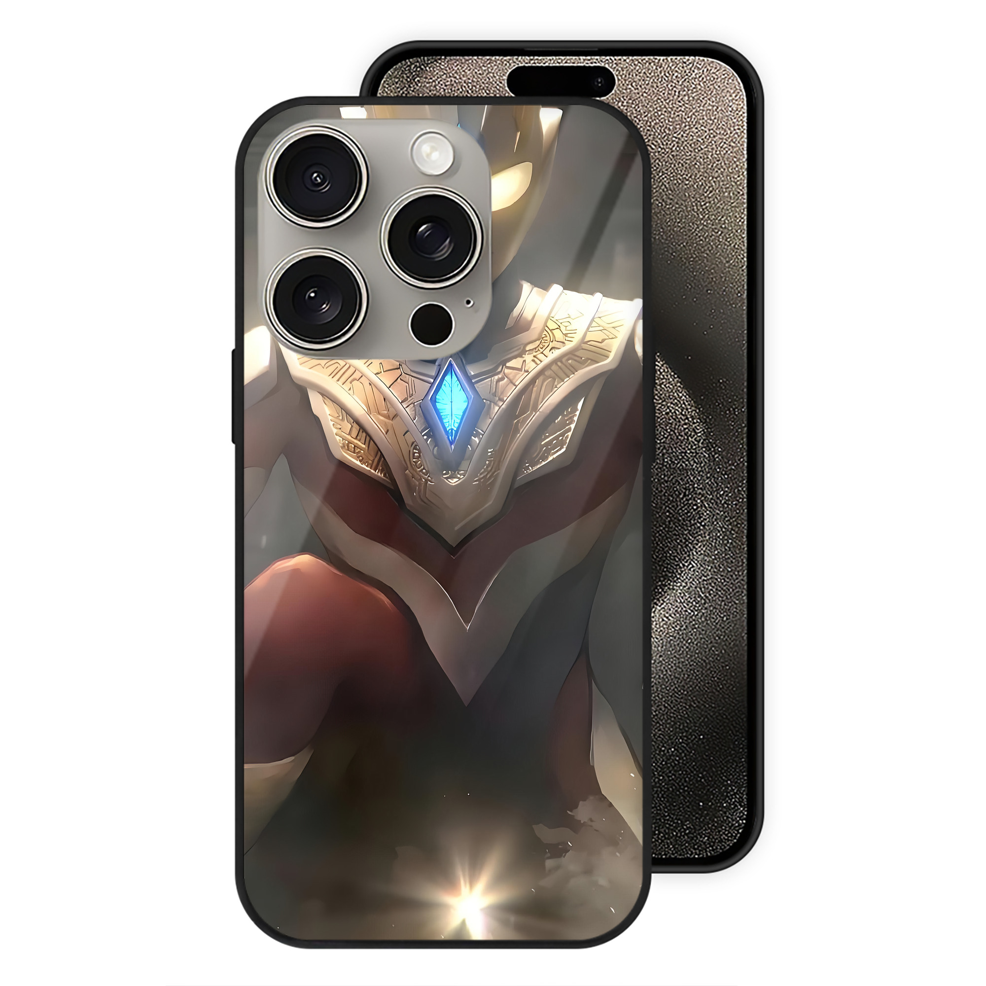（画像用） ウルトラマン Ultraman 【iPhone15Pro対応】スマホケース 耐衝撃＆黄変防止 背面ガラス