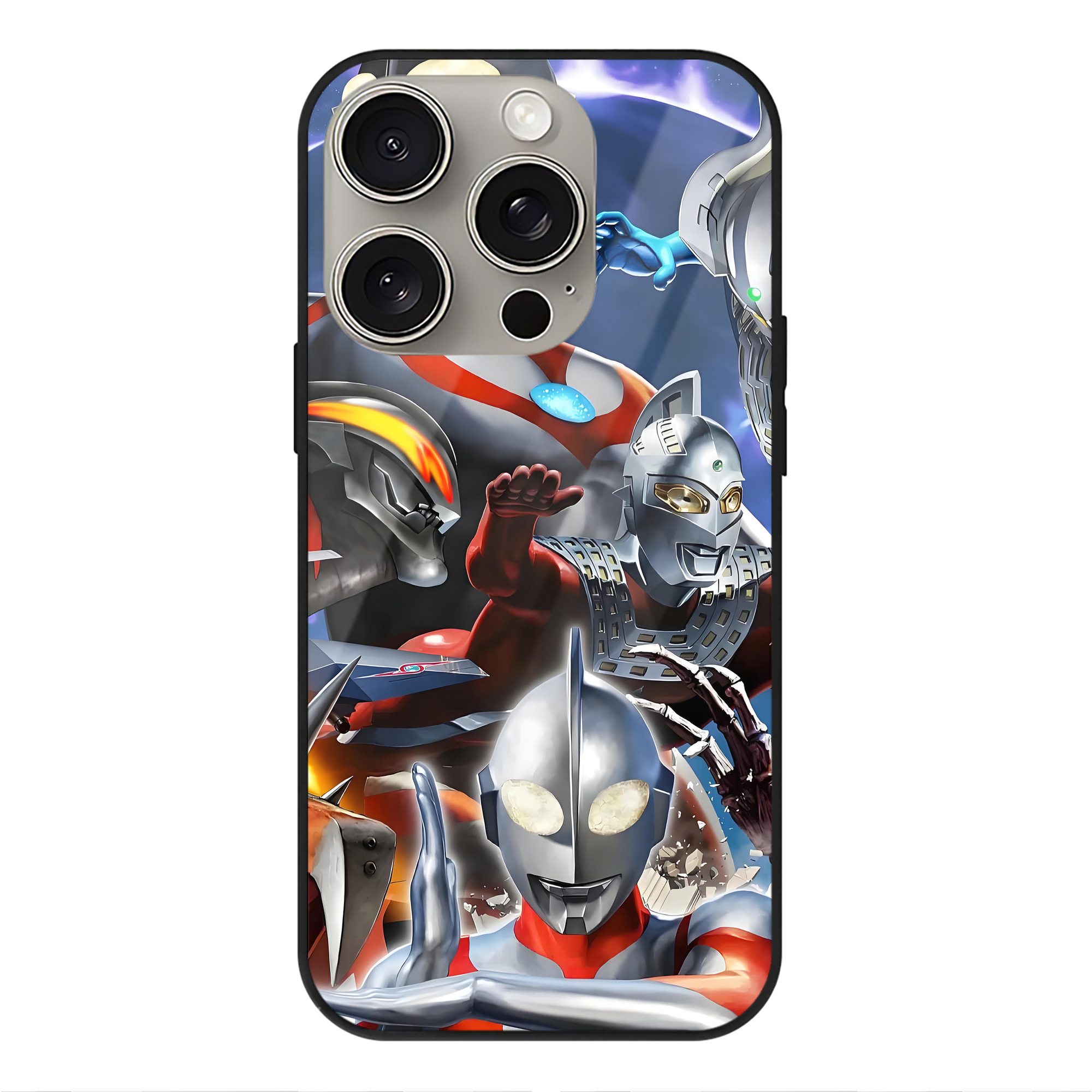 （画像用） ウルトラマン Ultraman 【iPhone15Pro対応】スマホケース 耐衝撃＆黄変防止 背面ガラス