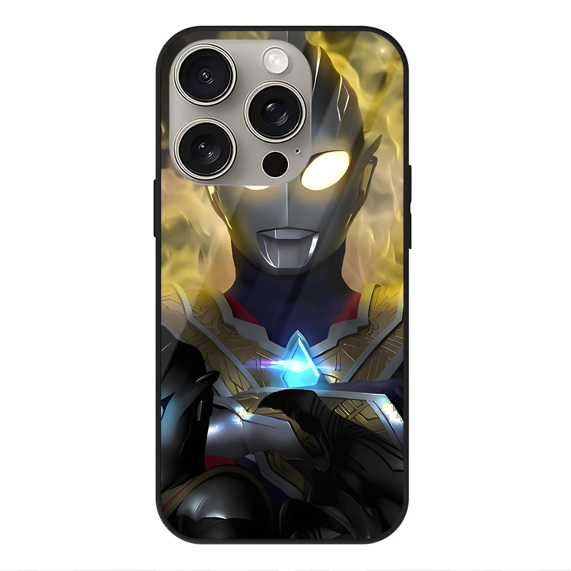 （画像用） ウルトラマン Ultraman 【iPhone15Pro対応】スマホケース 耐衝撃＆黄変防止 背面ガラス