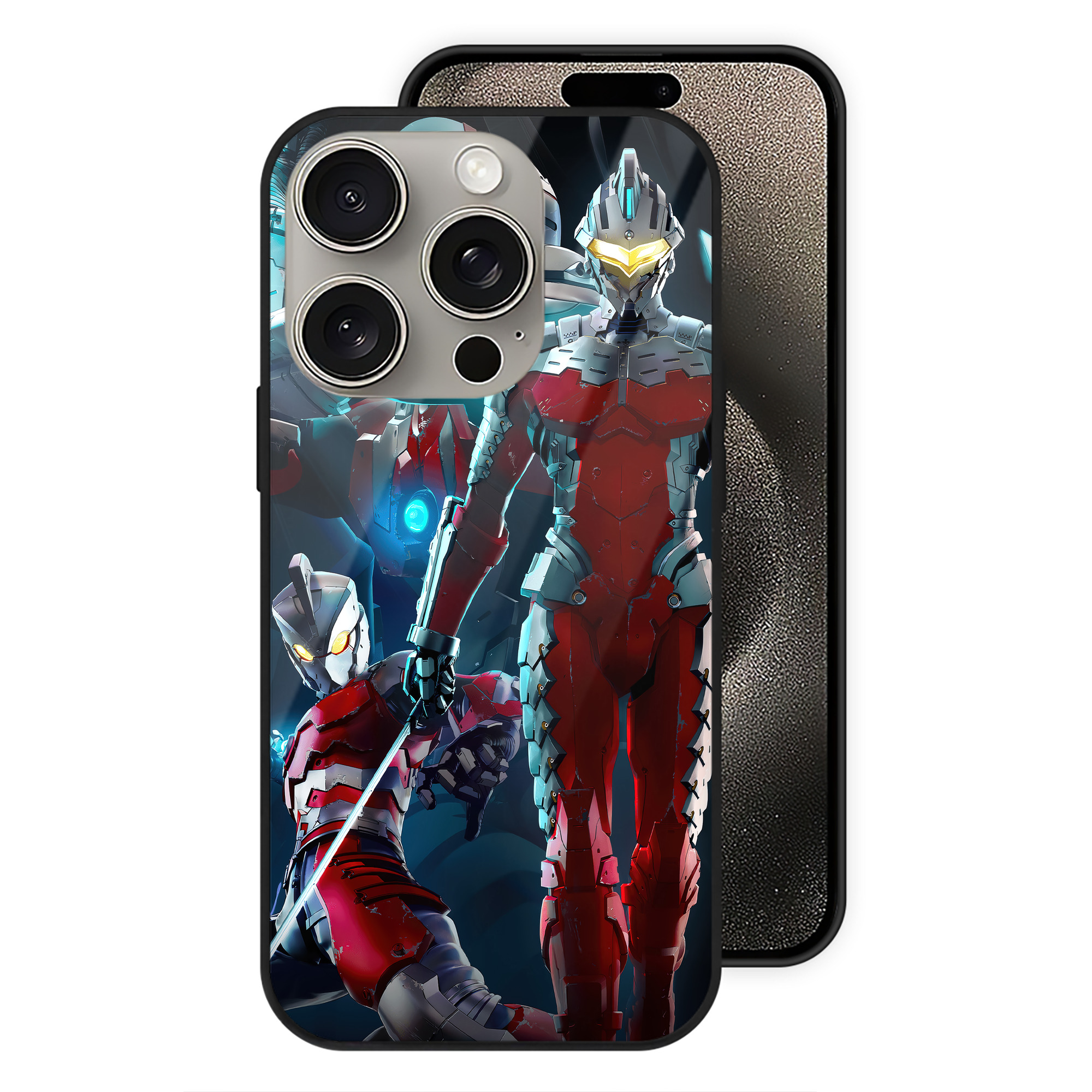 （画像用） ウルトラマン Ultraman 【iPhone15Pro対応】スマホケース 耐衝撃＆黄変防止 背面ガラス