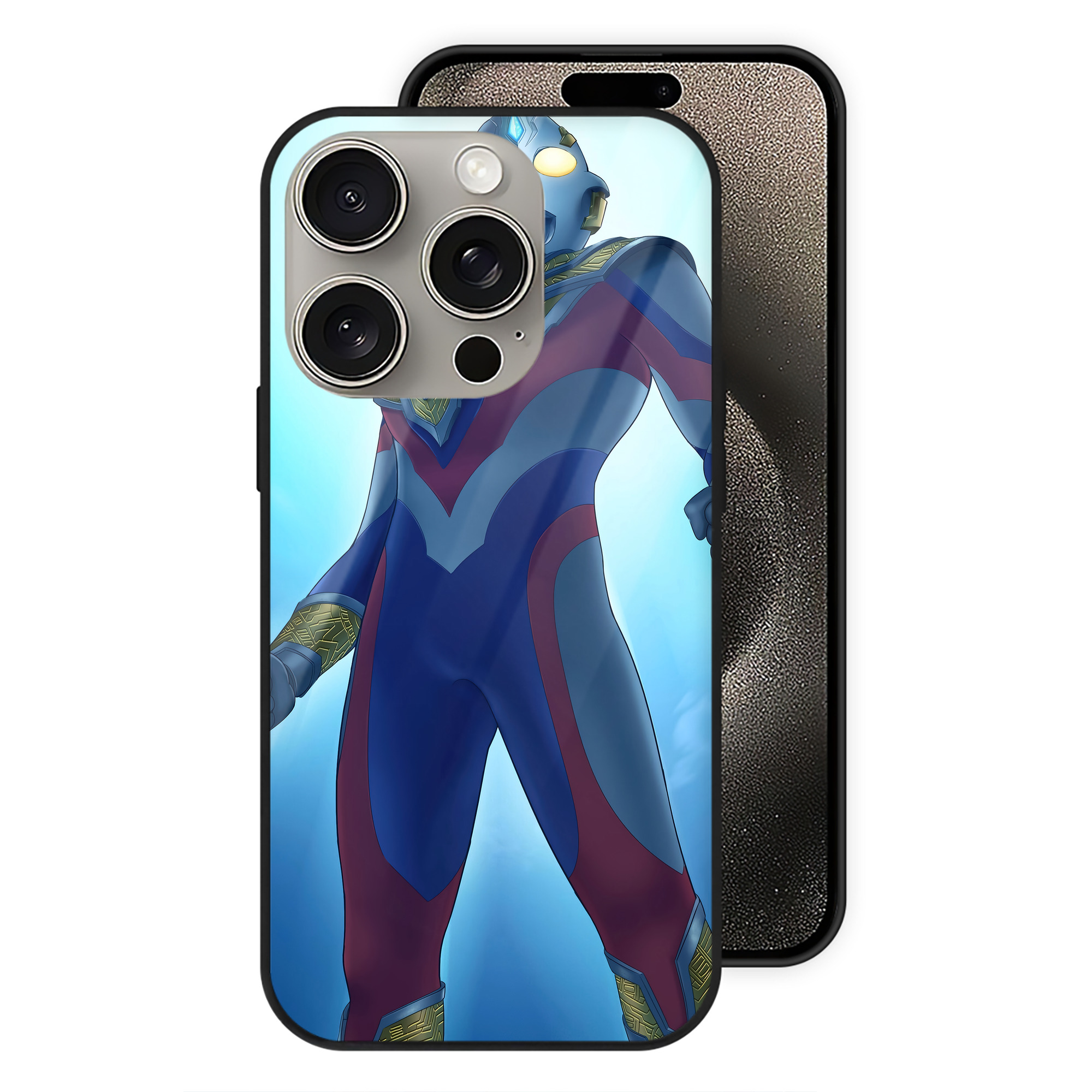 （画像用） ウルトラマン Ultraman 【iPhone15Pro対応】スマホケース 耐衝撃＆黄変防止 背面ガラス