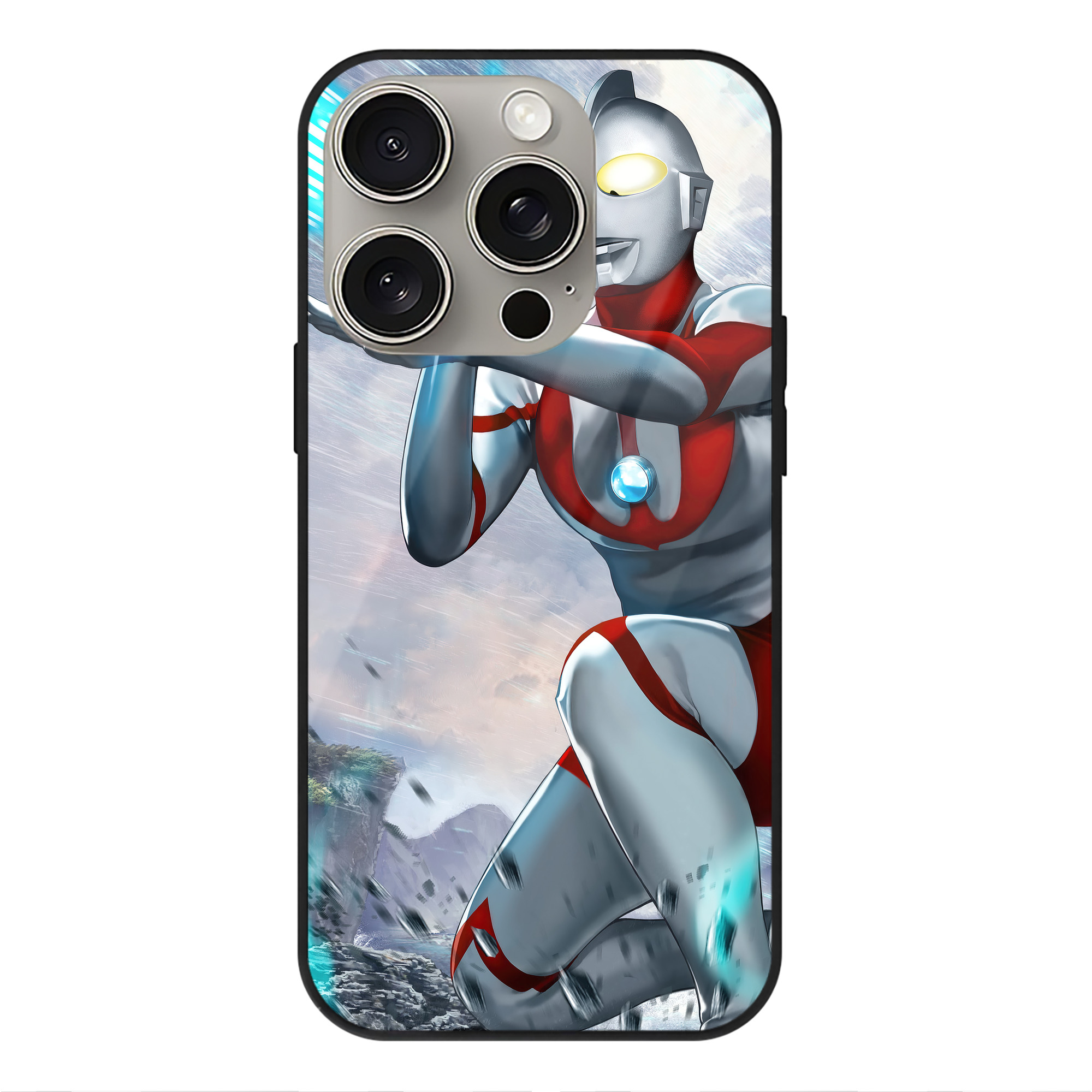 （画像用） ウルトラマン Ultraman 【iPhone15Pro対応】スマホケース 耐衝撃＆黄変防止 背面ガラス