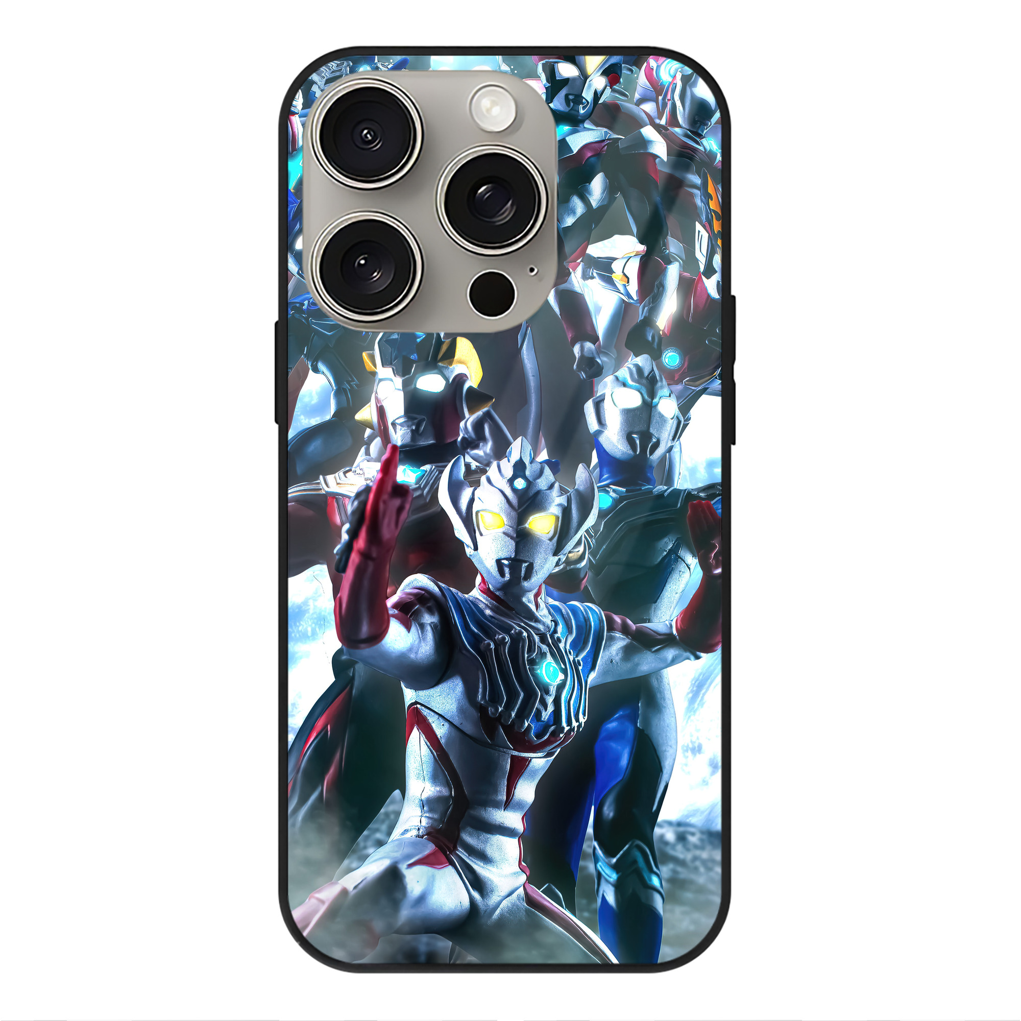 （画像用） ウルトラマン Ultraman 【iPhone15Pro対応】スマホケース 耐衝撃＆黄変防止 背面ガラス