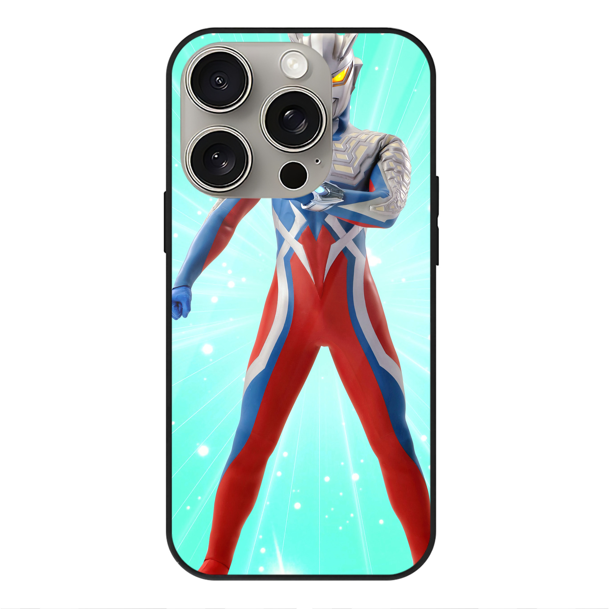 （画像用） ウルトラマン Ultraman 【iPhone15Pro対応】スマホケース 耐衝撃＆黄変防止 背面ガラス