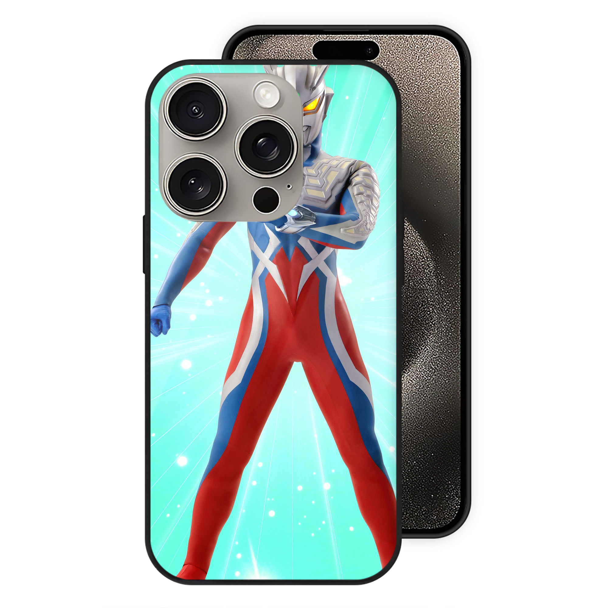 （画像用） ウルトラマン Ultraman 【iPhone15Pro対応】スマホケース 耐衝撃＆黄変防止 背面ガラス