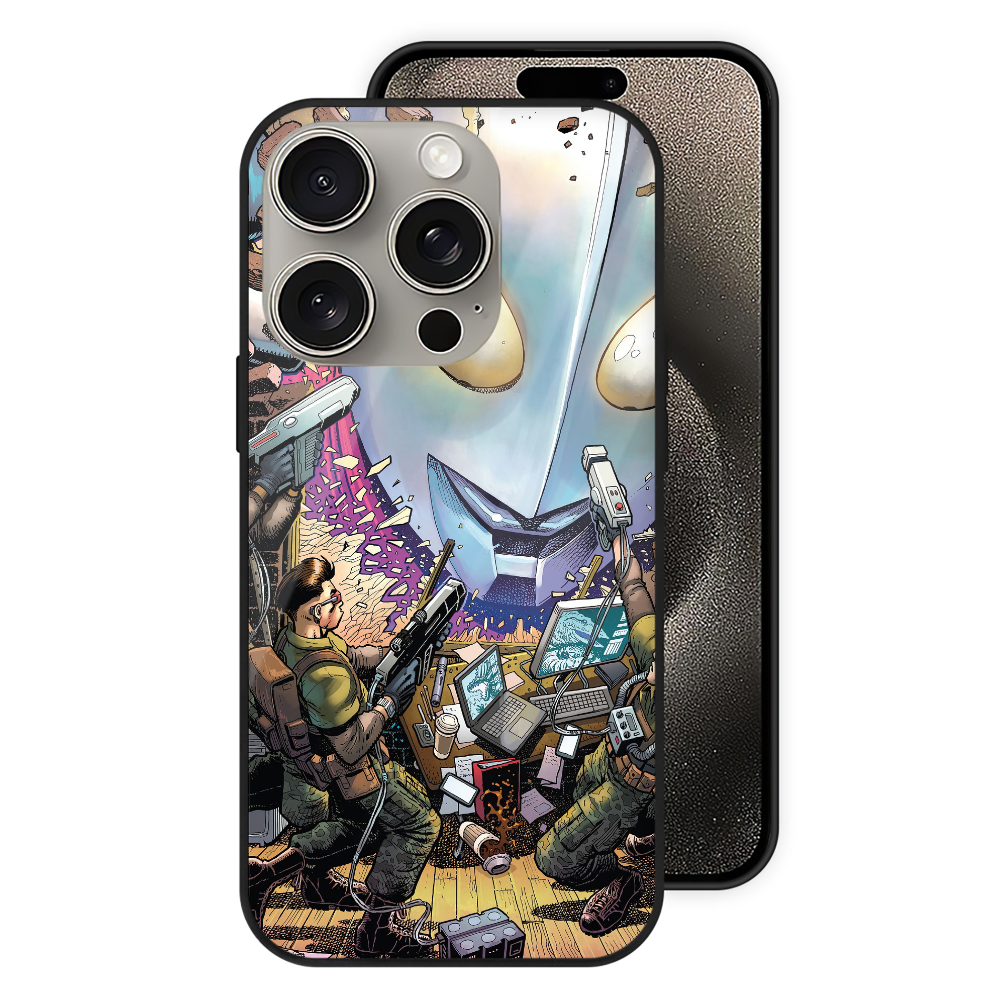 （画像用） ウルトラマン Ultraman 【iPhone15Pro対応】スマホケース 耐衝撃＆黄変防止 背面ガラス