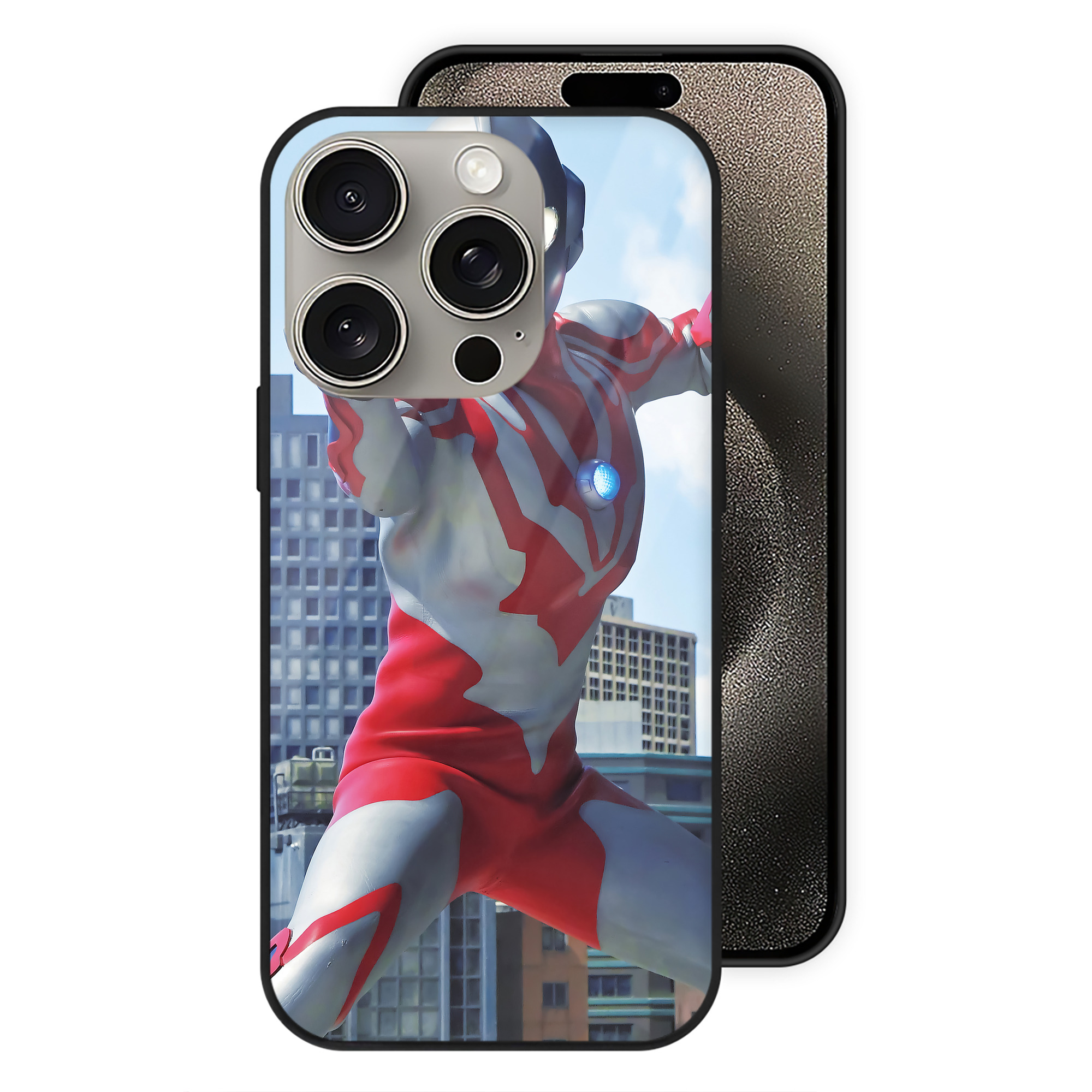 （画像用） ウルトラマン Ultraman 【iPhone15Pro対応】スマホケース 耐衝撃＆黄変防止 背面ガラス