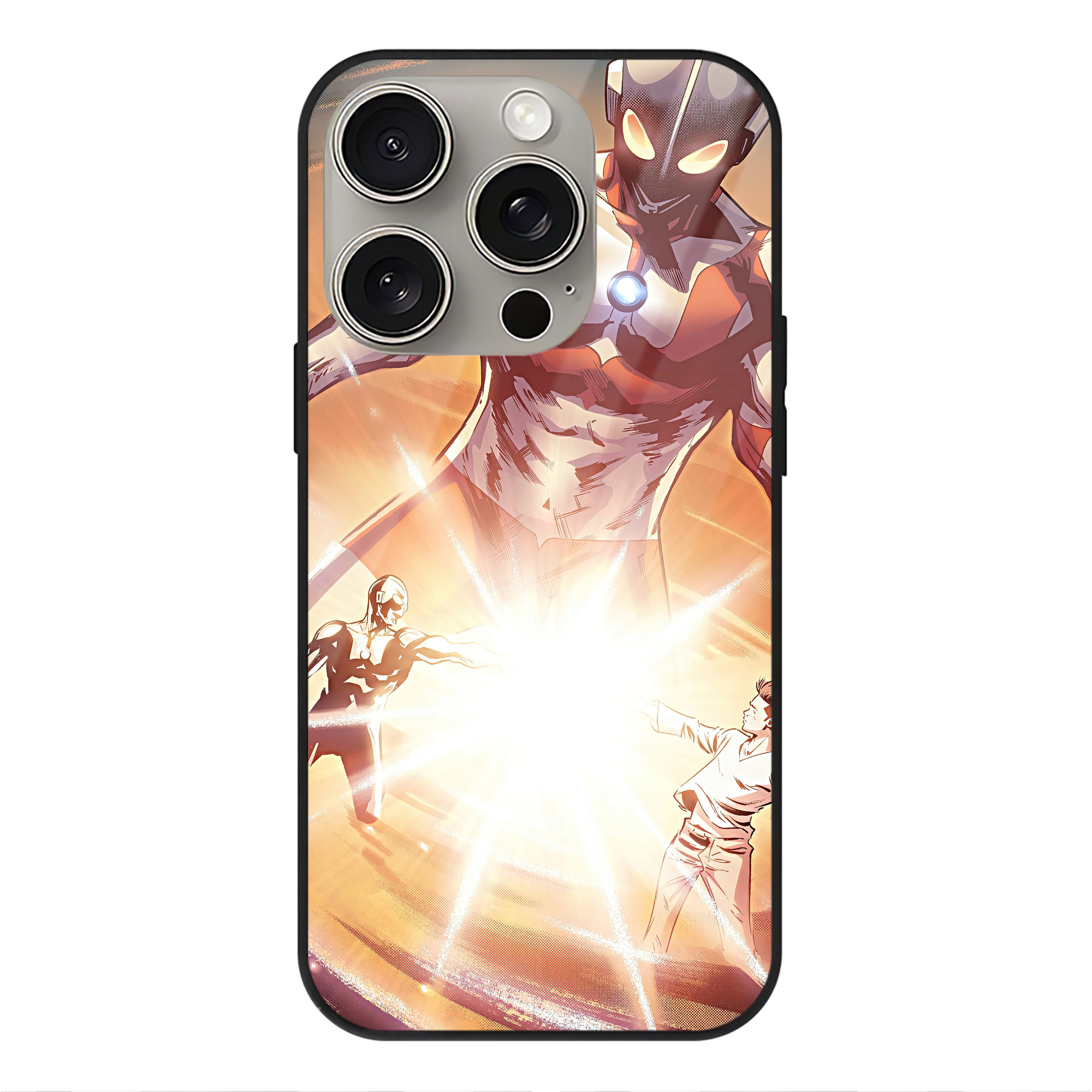 （画像用） ウルトラマン Ultraman 【iPhone15Pro対応】スマホケース 耐衝撃＆黄変防止 背面ガラス
