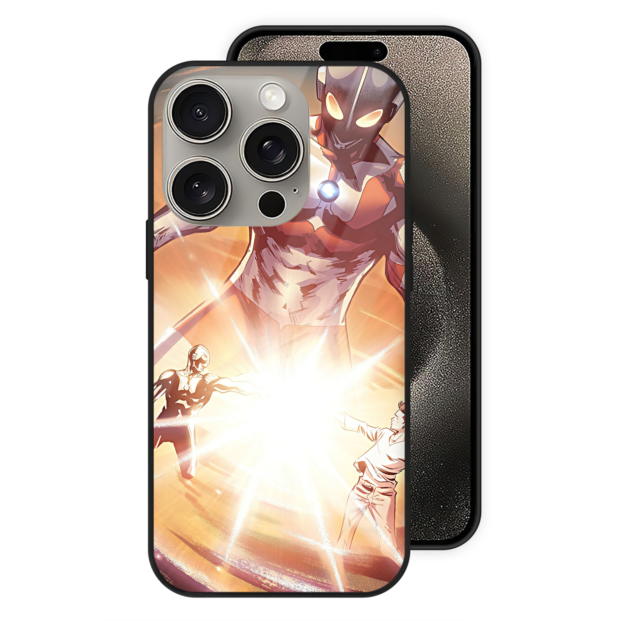 （画像用） ウルトラマン Ultraman 【iPhone15Pro対応】スマホケース 耐衝撃＆黄変防止 背面ガラス