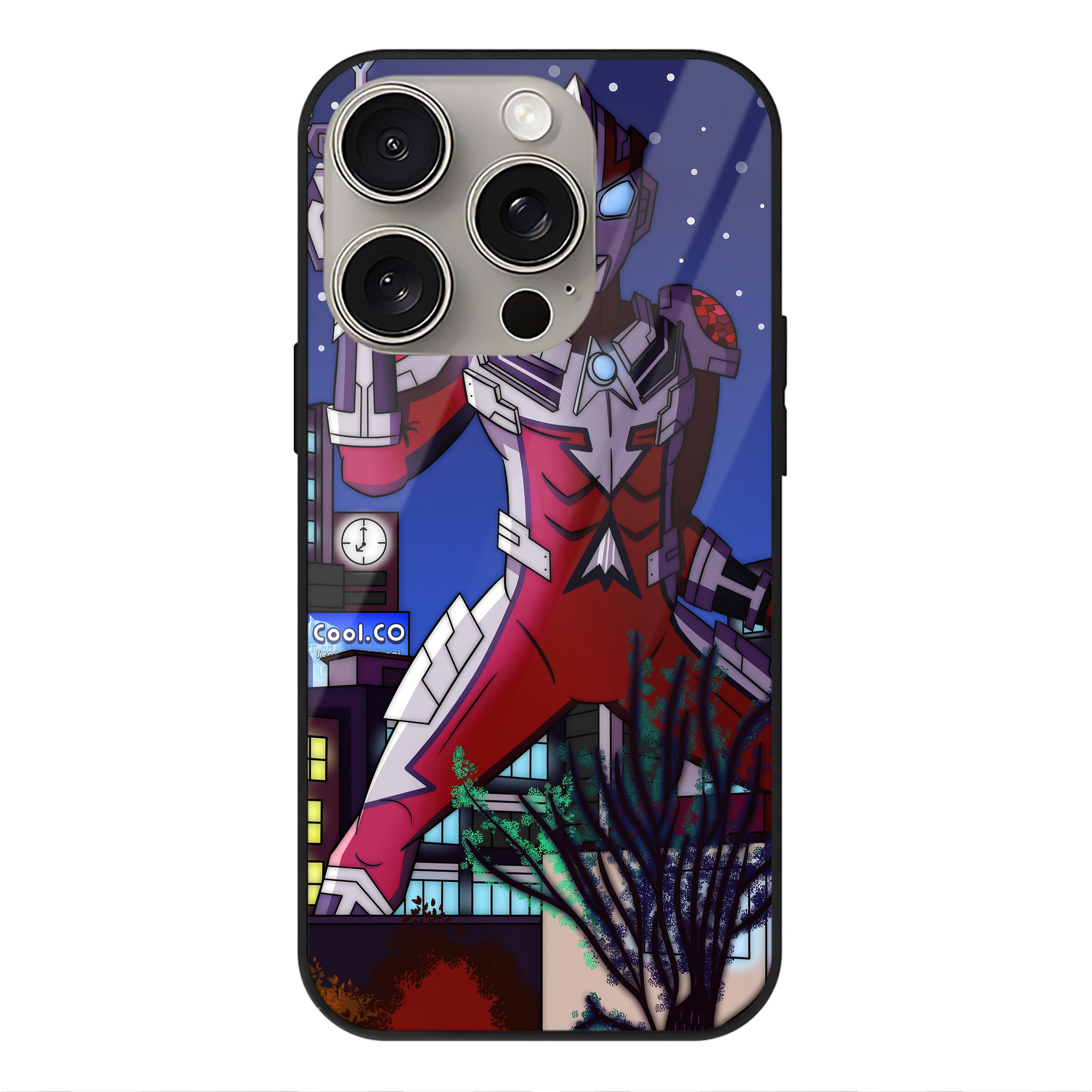 （画像用） ウルトラマン Ultraman 【iPhone15Pro対応】スマホケース 耐衝撃＆黄変防止 背面ガラス