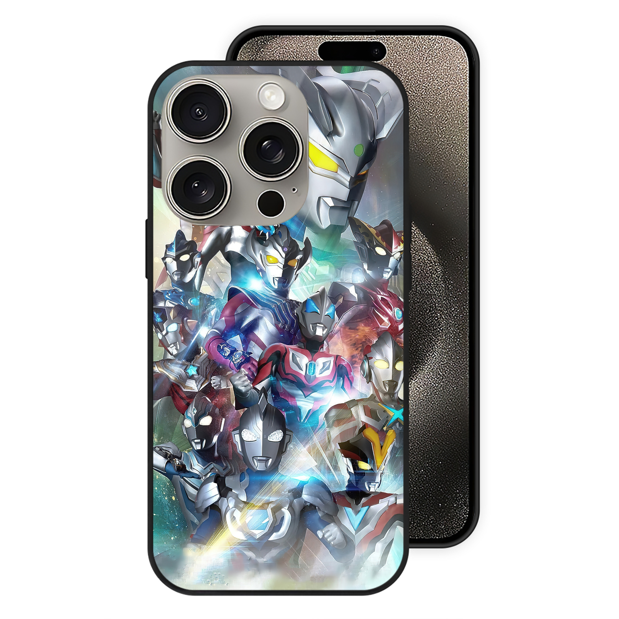 （画像用） ウルトラマン Ultraman 【iPhone15Pro対応】スマホケース 耐衝撃＆黄変防止 背面ガラス