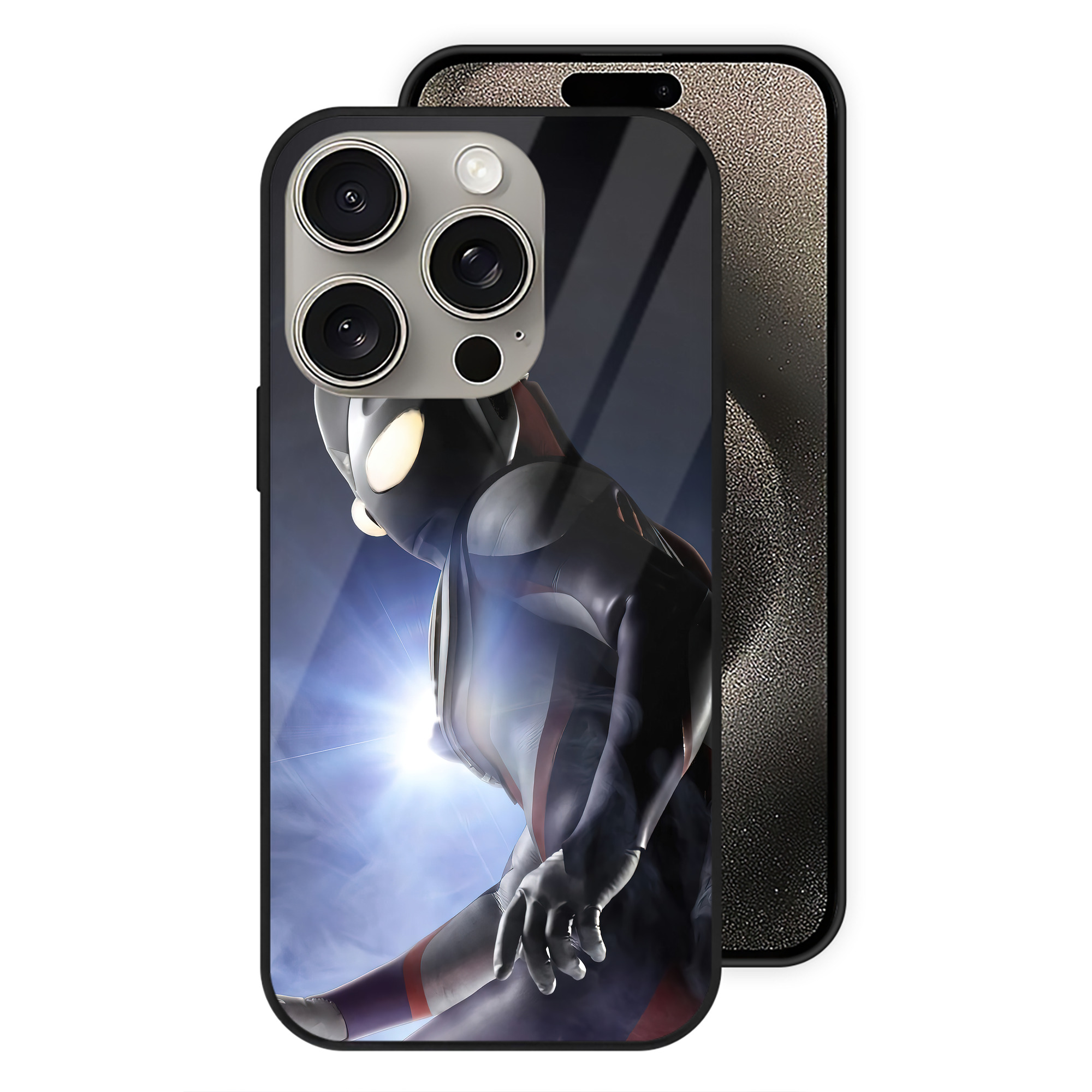 （画像用） ウルトラマン Ultraman 【iPhone15Pro対応】スマホケース 耐衝撃＆黄変防止 背面ガラス