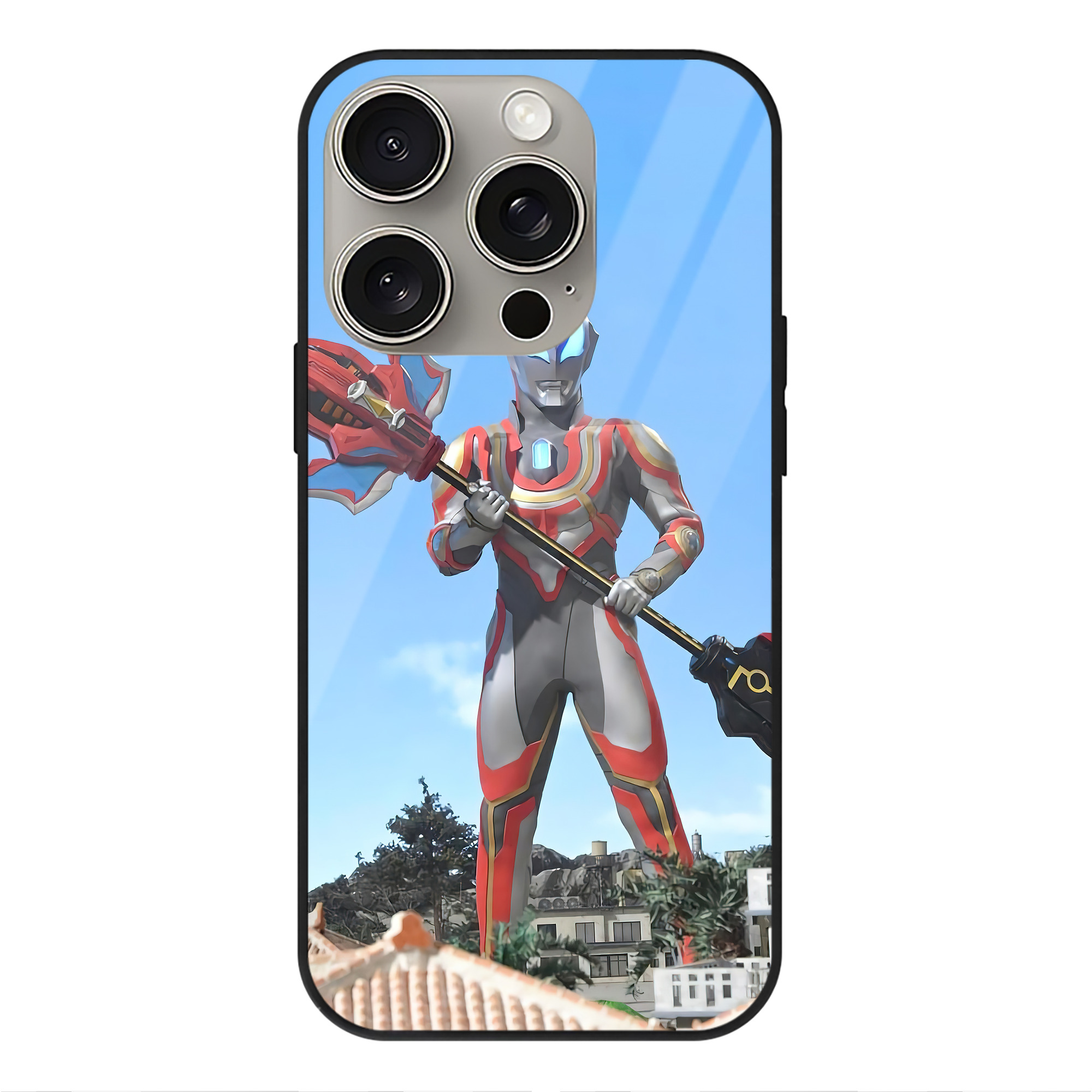 （画像用） ウルトラマン Ultraman 【iPhone15Pro対応】スマホケース 耐衝撃＆黄変防止 背面ガラス