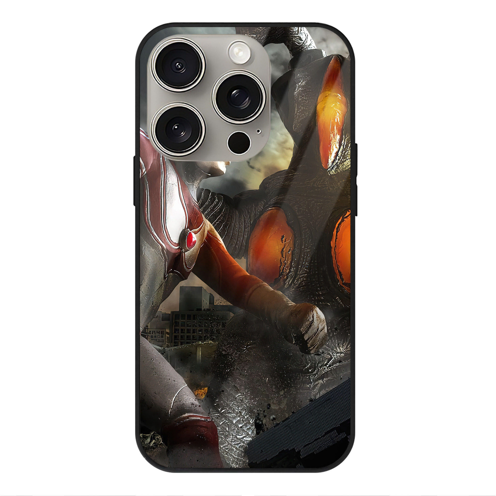 （画像用） ウルトラマン Ultraman 【iPhone15Pro対応】スマホケース 耐衝撃＆黄変防止 背面ガラス