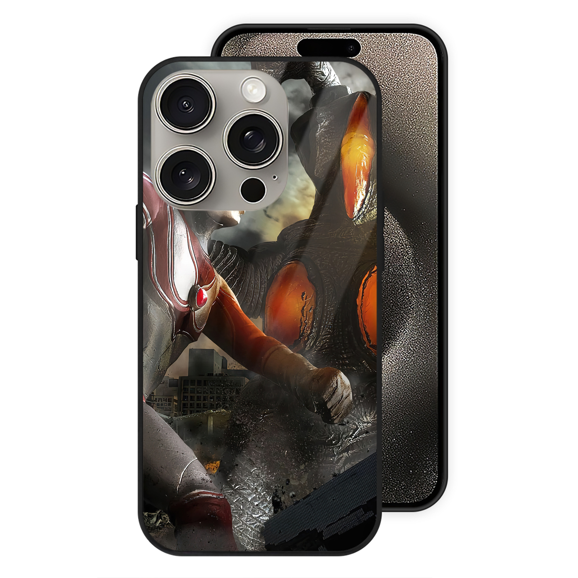 （画像用） ウルトラマン Ultraman 【iPhone15Pro対応】スマホケース 耐衝撃＆黄変防止 背面ガラス