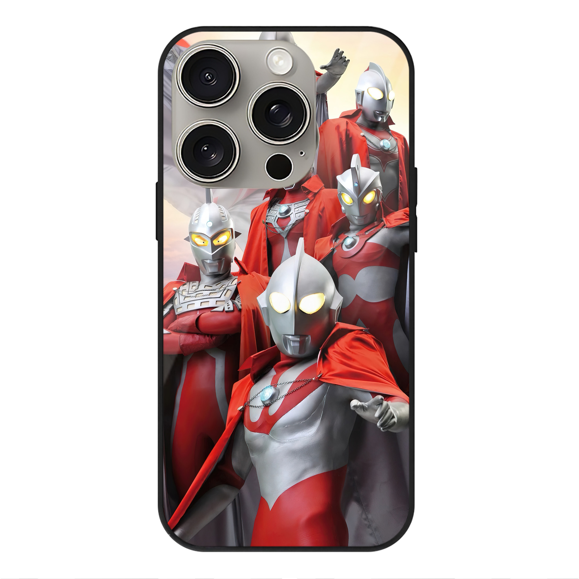 （画像用） ウルトラマン Ultraman 【iPhone15Pro対応】スマホケース 耐衝撃＆黄変防止 背面ガラス