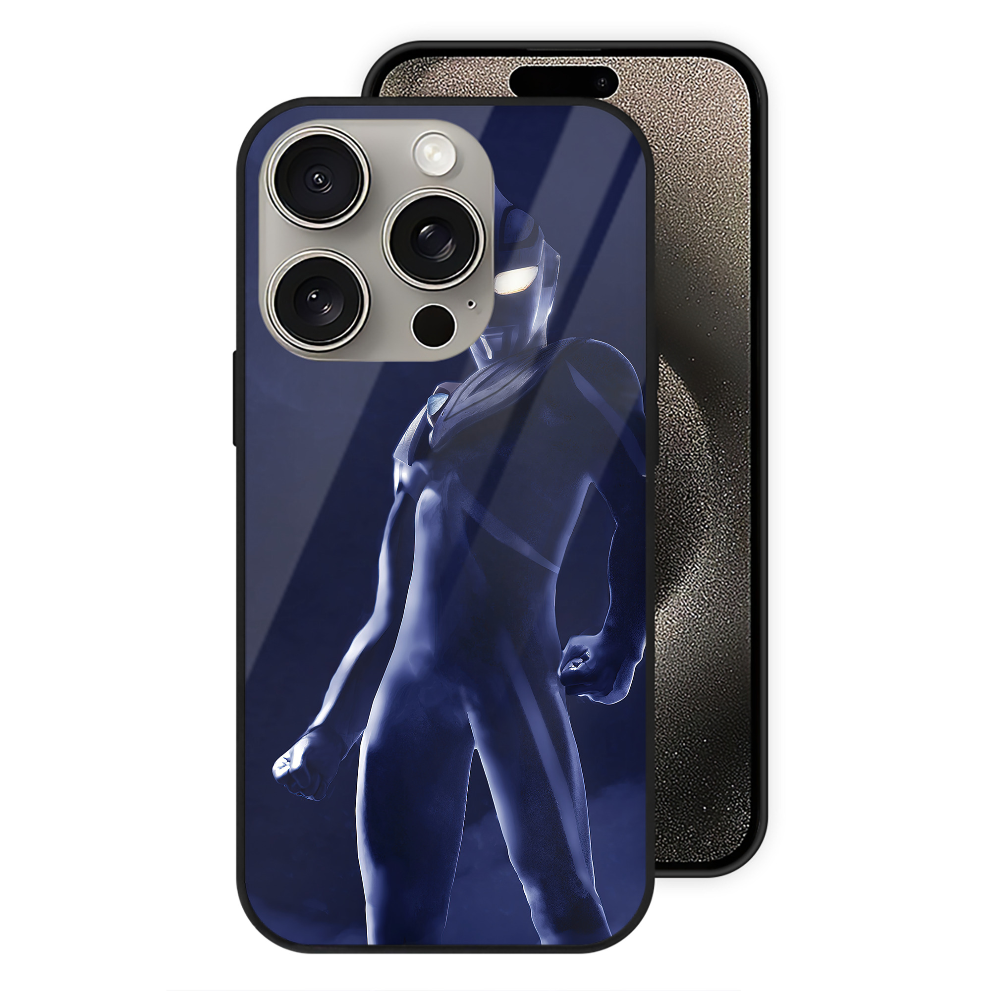 （画像用） ウルトラマン Ultraman 【iPhone15Pro対応】スマホケース 耐衝撃＆黄変防止 背面ガラス