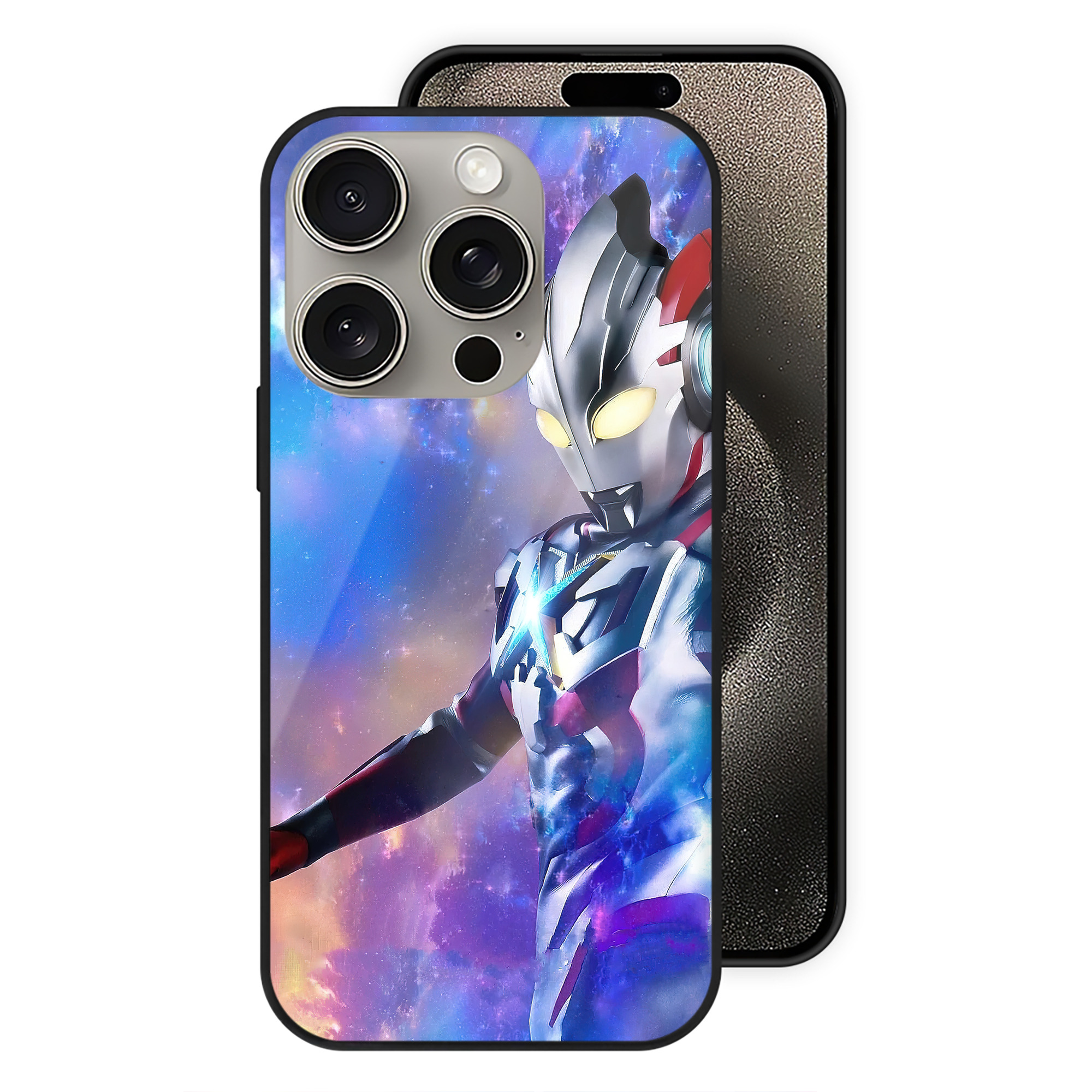 （画像用） ウルトラマン Ultraman 【iPhone15Pro対応】スマホケース 耐衝撃＆黄変防止 背面ガラス