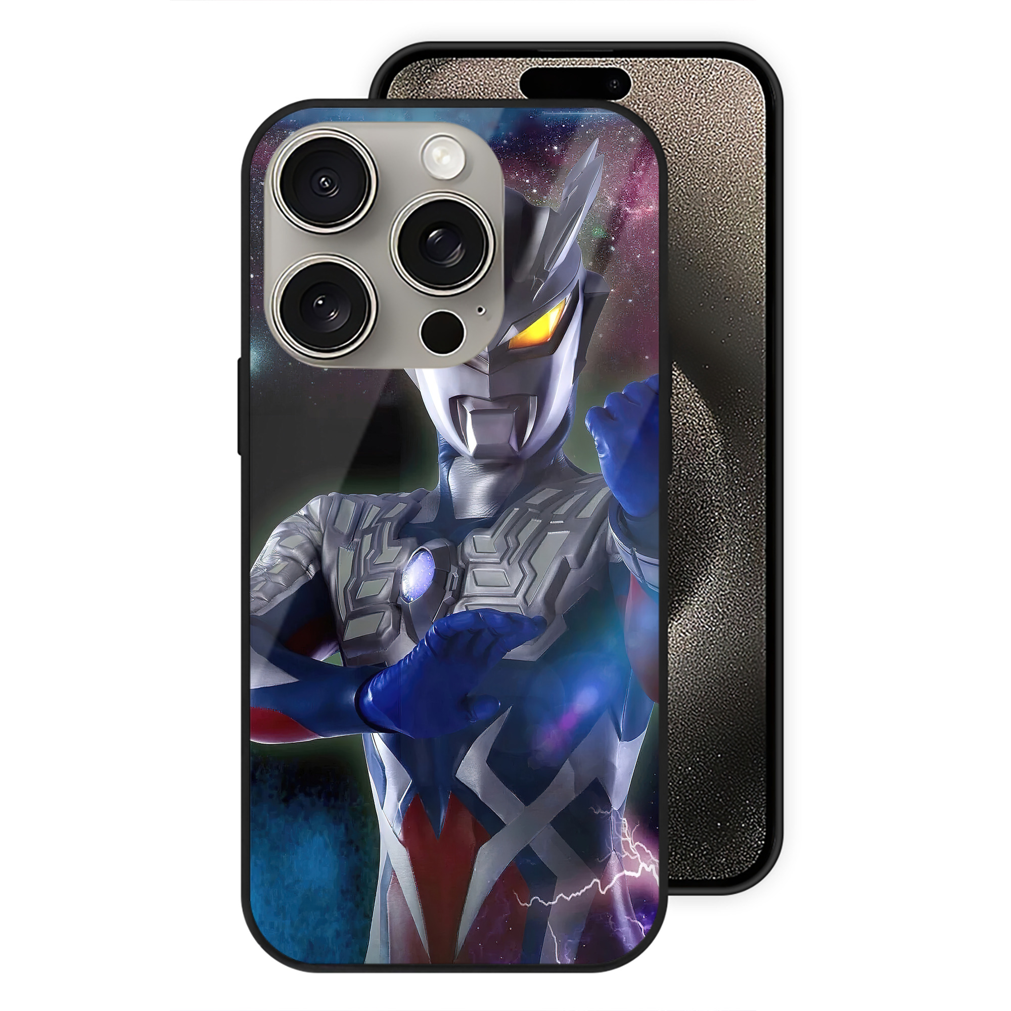 （画像用） ウルトラマン Ultraman 【iPhone15Pro対応】スマホケース 耐衝撃＆黄変防止 背面ガラス