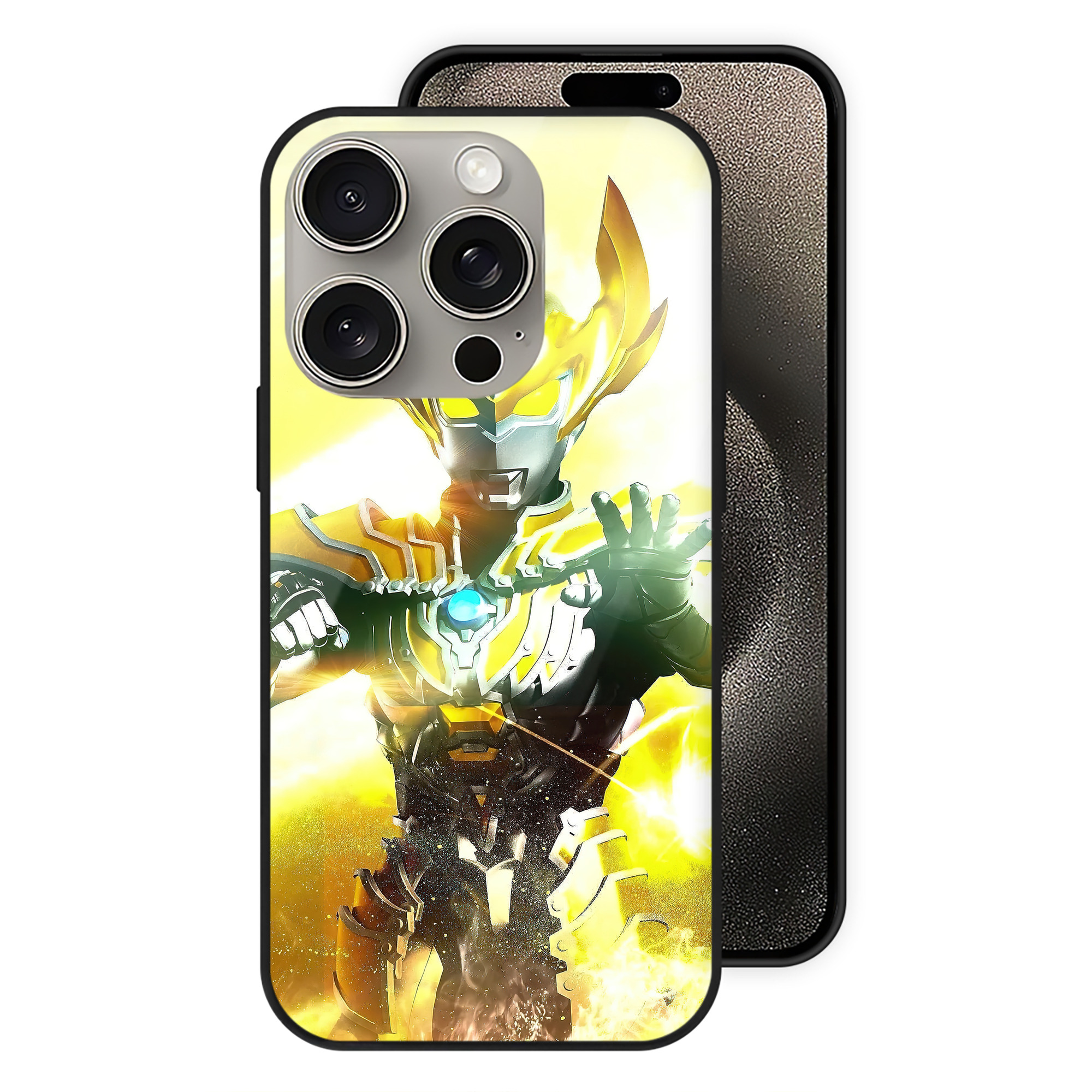 （画像用） ウルトラマン Ultraman 【iPhone15Pro対応】スマホケース 耐衝撃＆黄変防止 背面ガラス