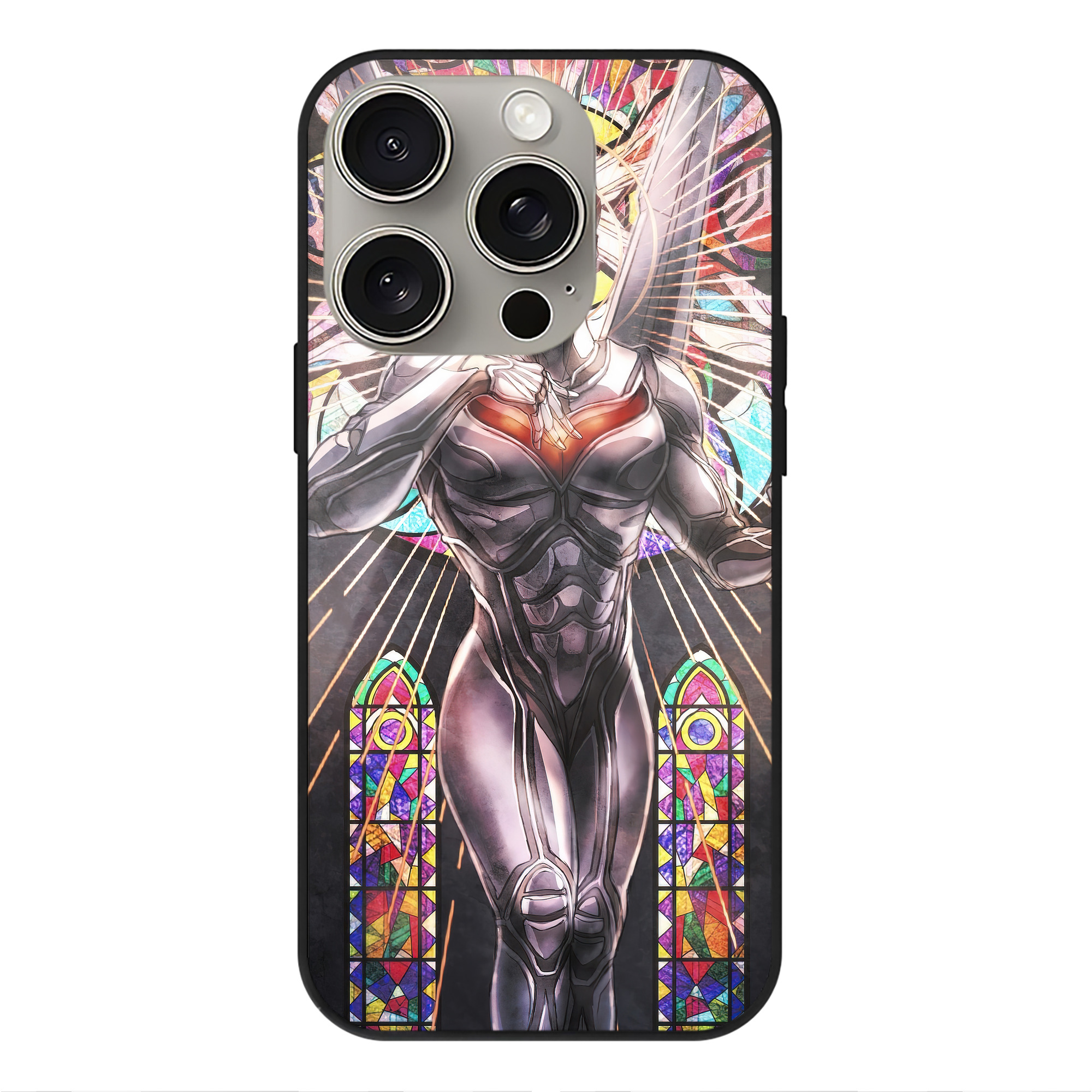 （画像用） ウルトラマン Ultraman 【iPhone15Pro対応】スマホケース 耐衝撃＆黄変防止 背面ガラス
