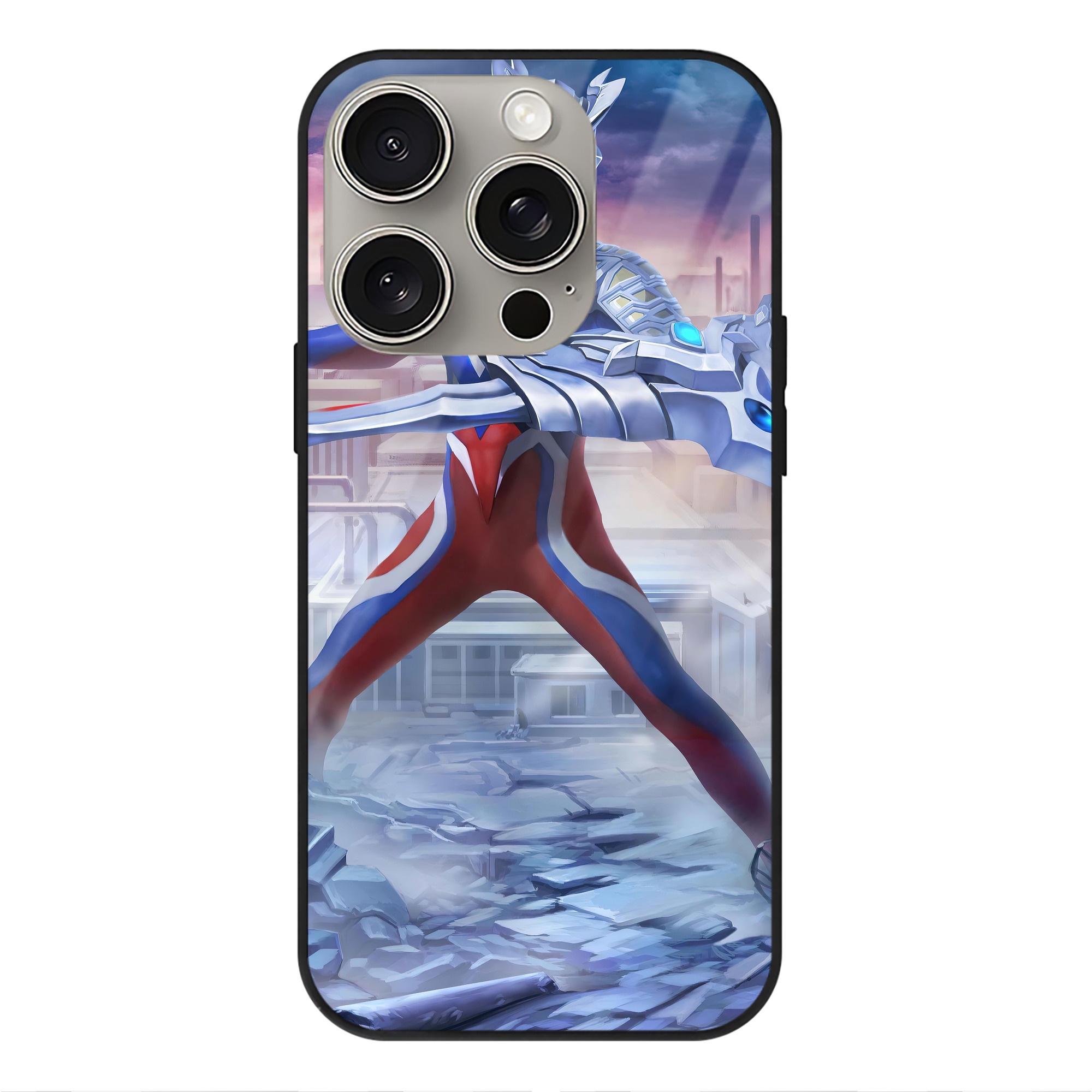 （画像用） ウルトラマン Ultraman 【iPhone15Pro対応】スマホケース 耐衝撃＆黄変防止 背面ガラス