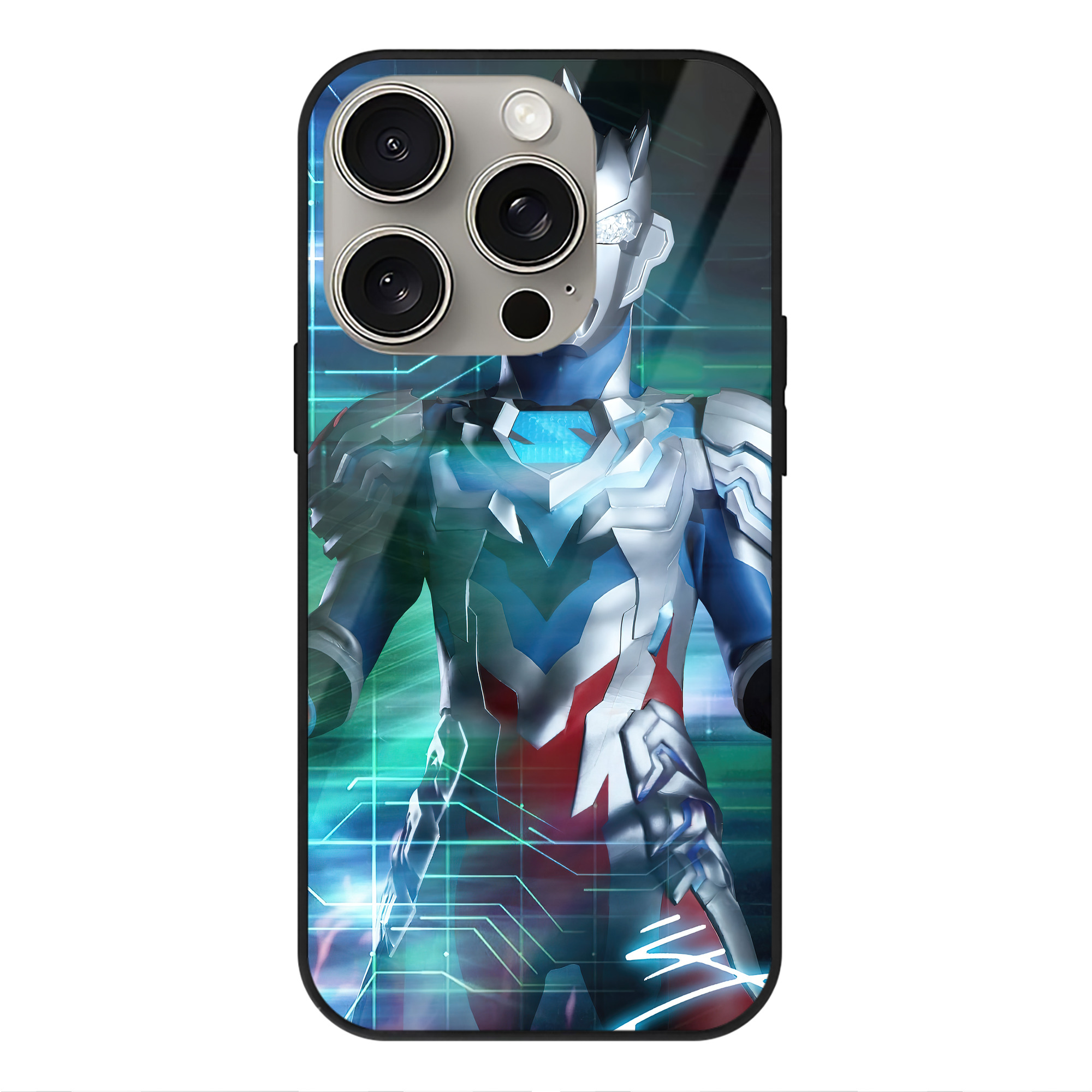 （画像用） ウルトラマン Ultraman 【iPhone15Pro対応】スマホケース 耐衝撃＆黄変防止 背面ガラス