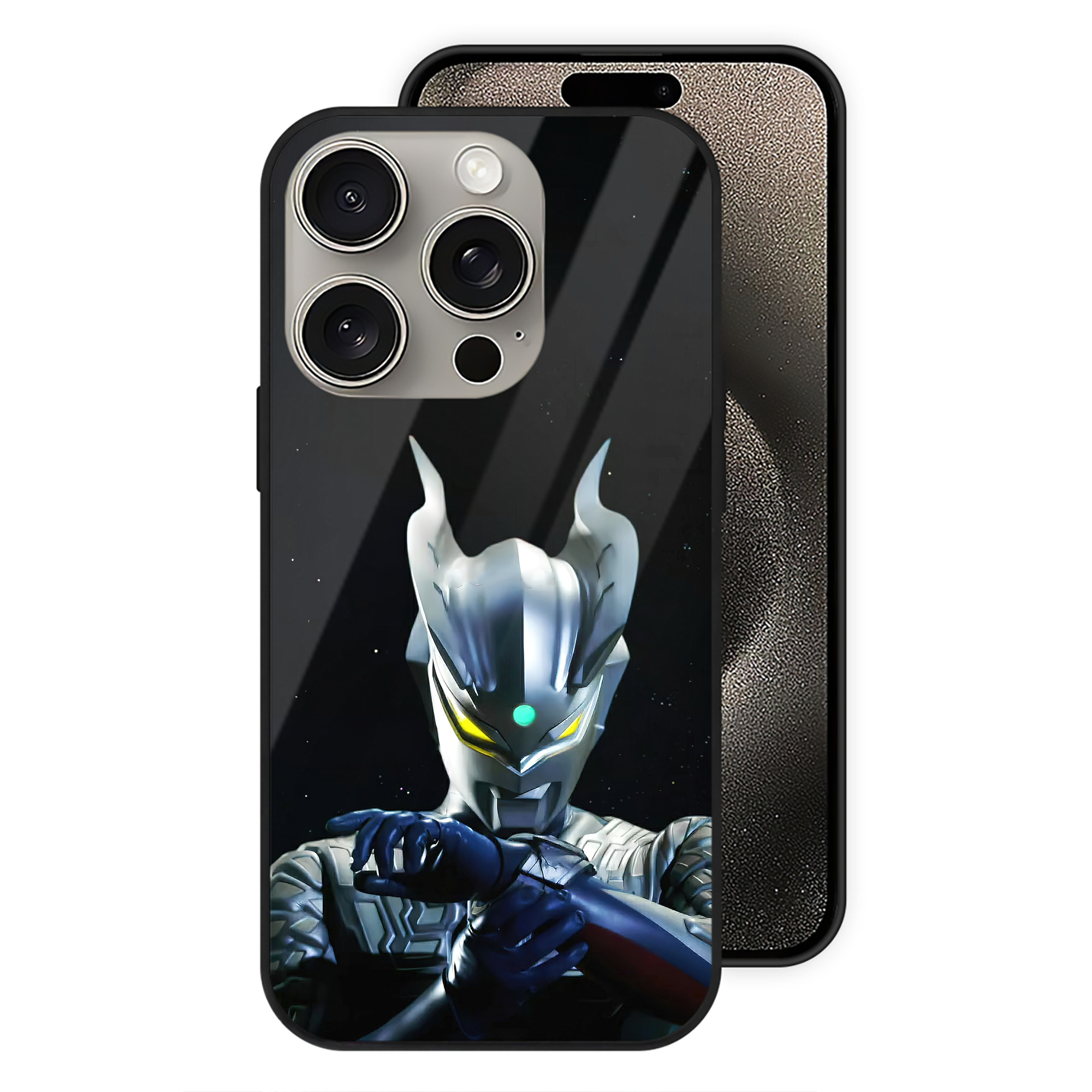 （画像用） ウルトラマン Ultraman 【iPhone15Pro対応】スマホケース 耐衝撃＆黄変防止 背面ガラス