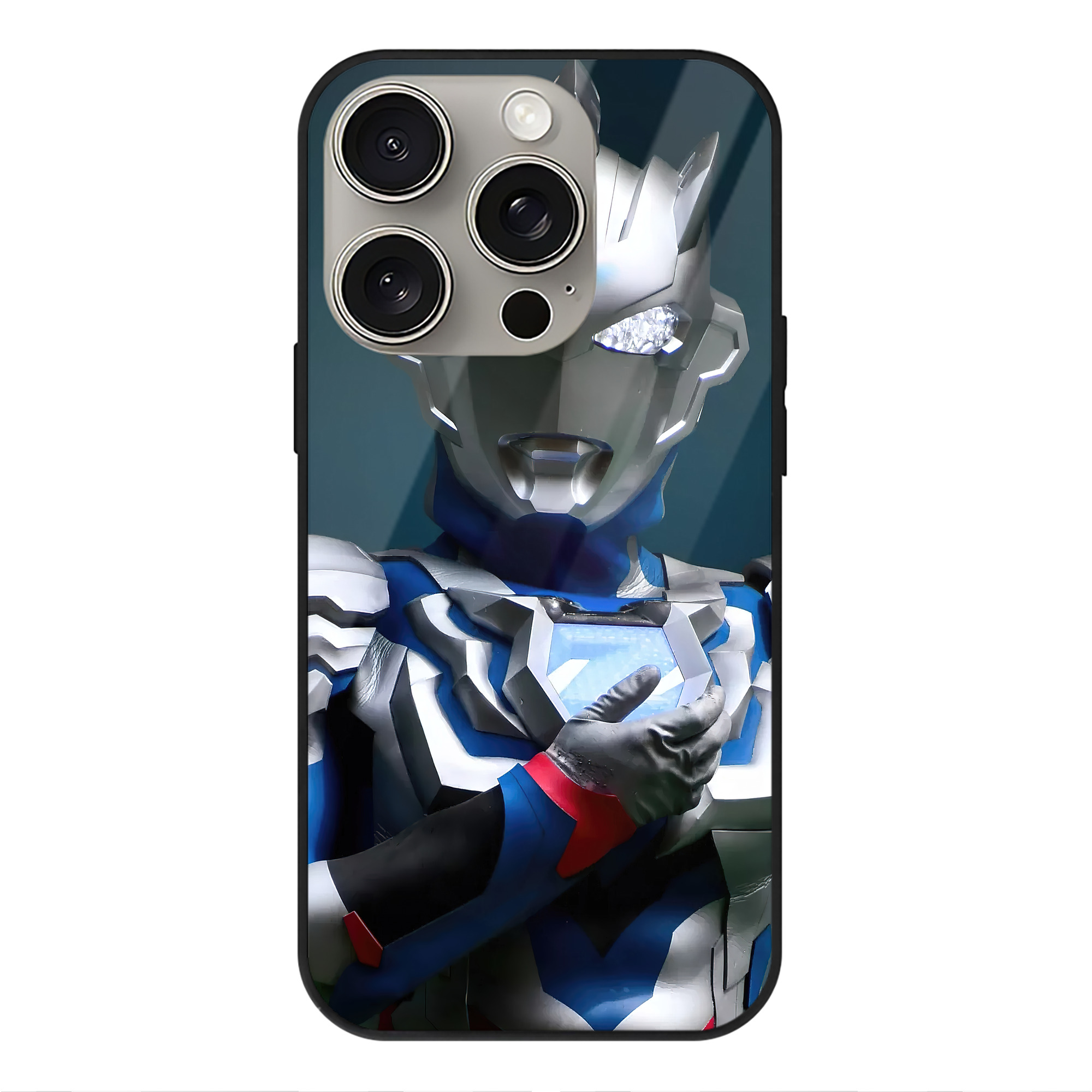 （画像用） ウルトラマン Ultraman 【iPhone15Pro対応】スマホケース 耐衝撃＆黄変防止 背面ガラス