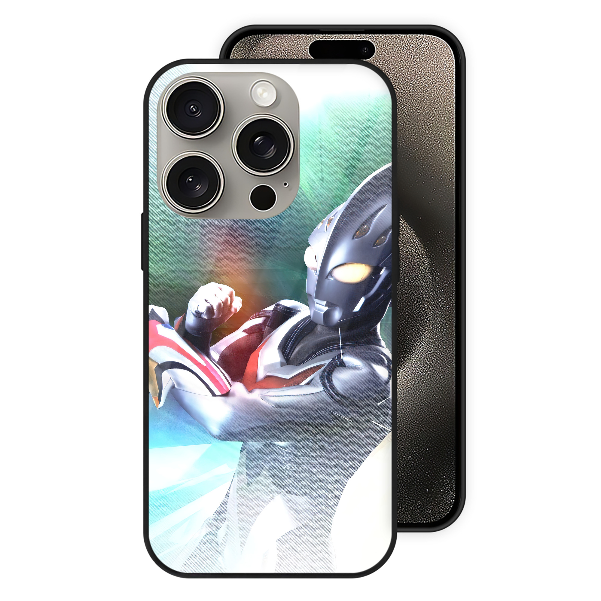 （画像用） ウルトラマン Ultraman 【iPhone15Pro対応】スマホケース 耐衝撃＆黄変防止 背面ガラス