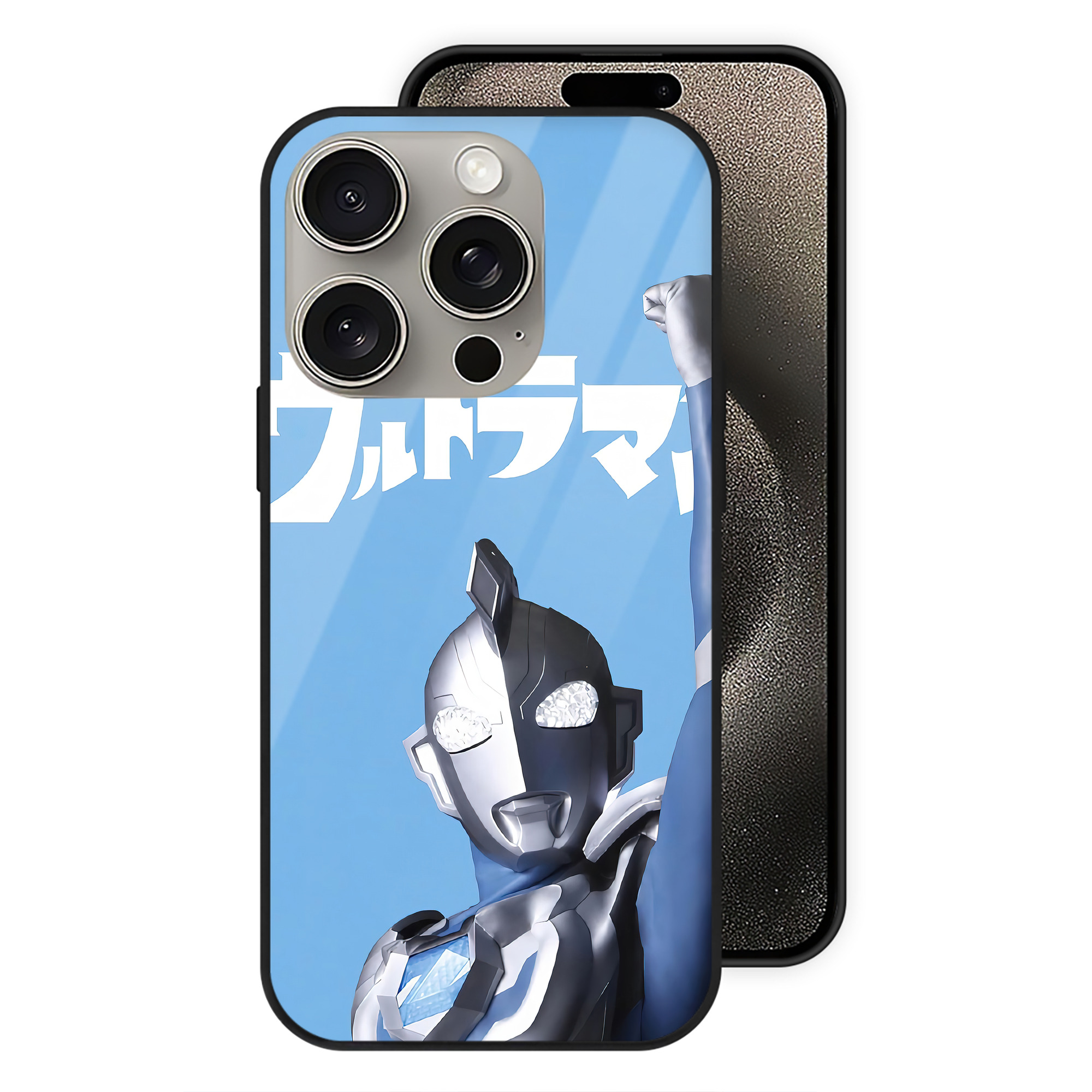 （画像用） ウルトラマン Ultraman 【iPhone15Pro対応】スマホケース 耐衝撃＆黄変防止 背面ガラス