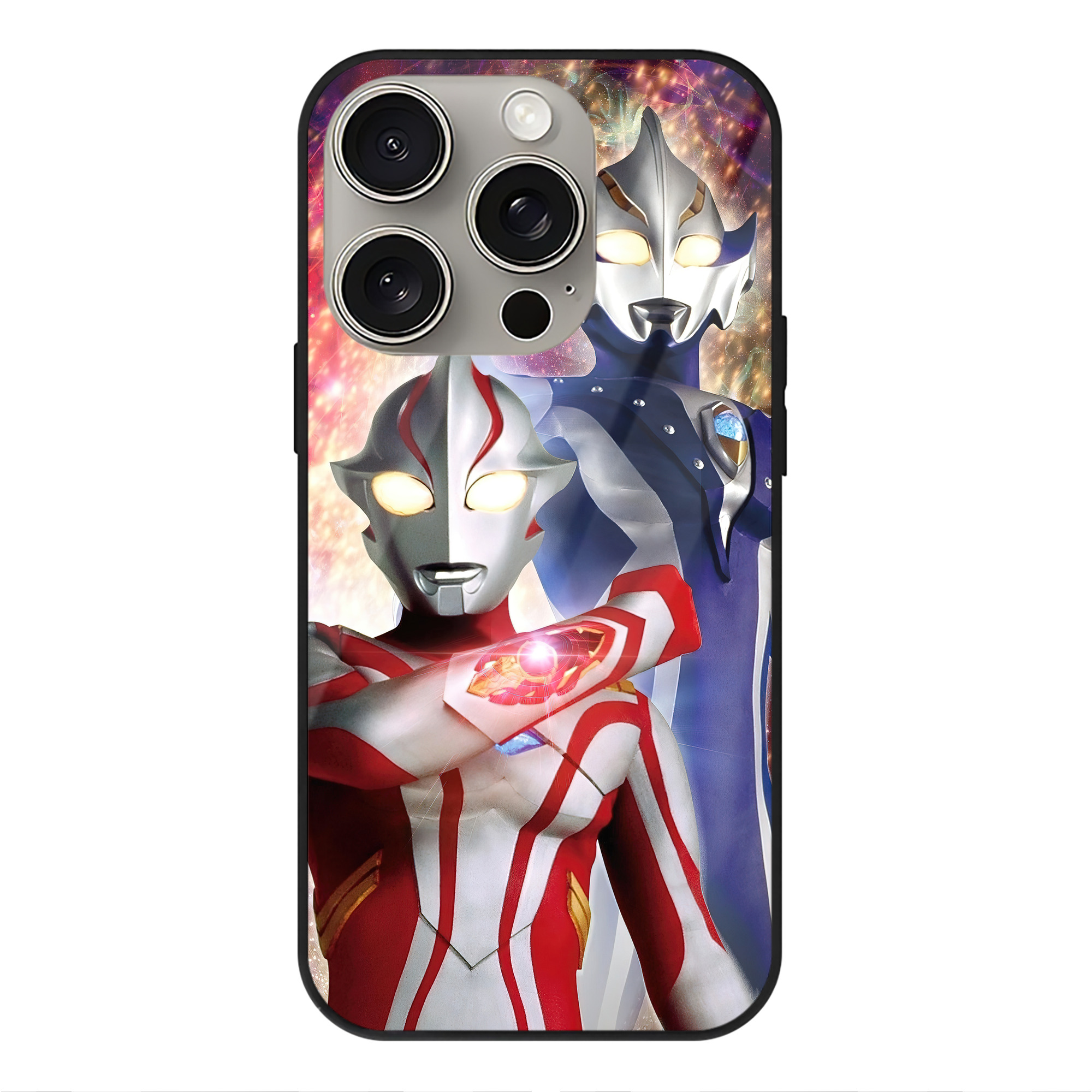（画像用） ウルトラマン Ultraman 【iPhone15Pro対応】スマホケース 耐衝撃＆黄変防止 背面ガラス