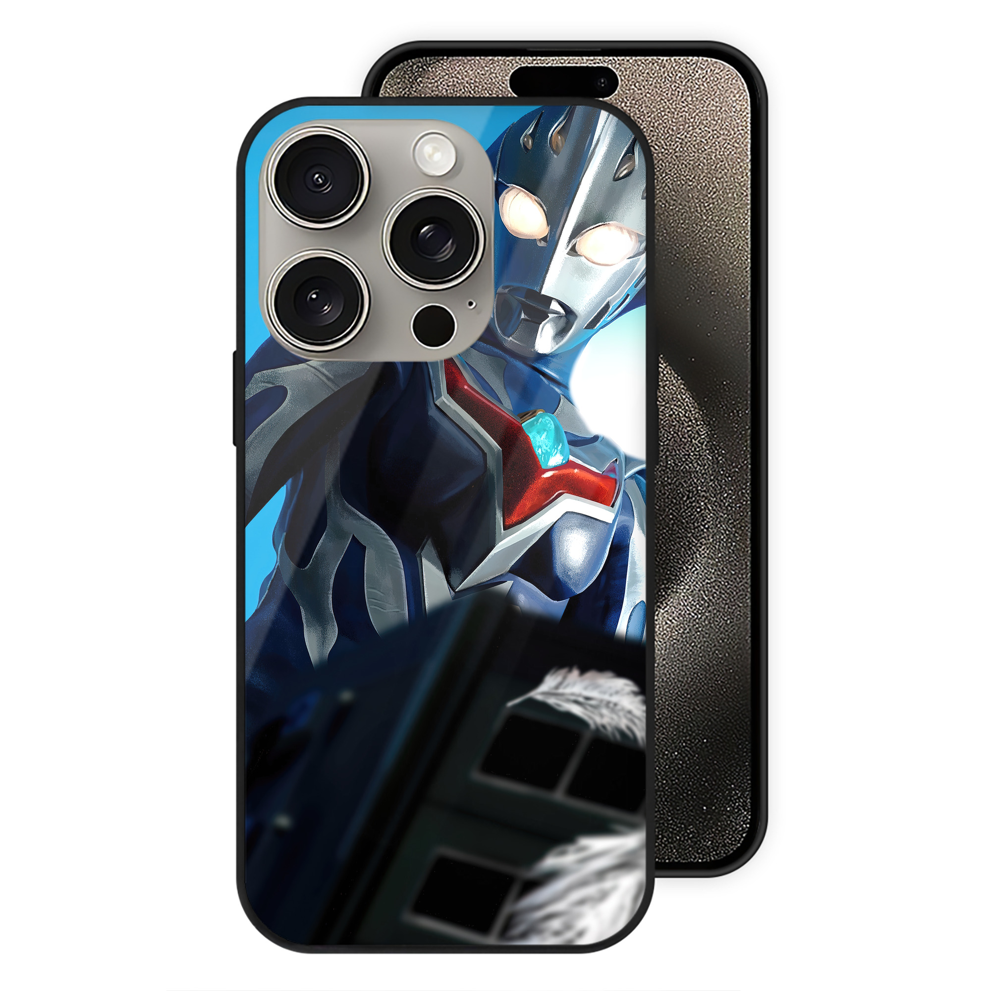 （画像用） ウルトラマン Ultraman 【iPhone15Pro対応】スマホケース 耐衝撃＆黄変防止 背面ガラス