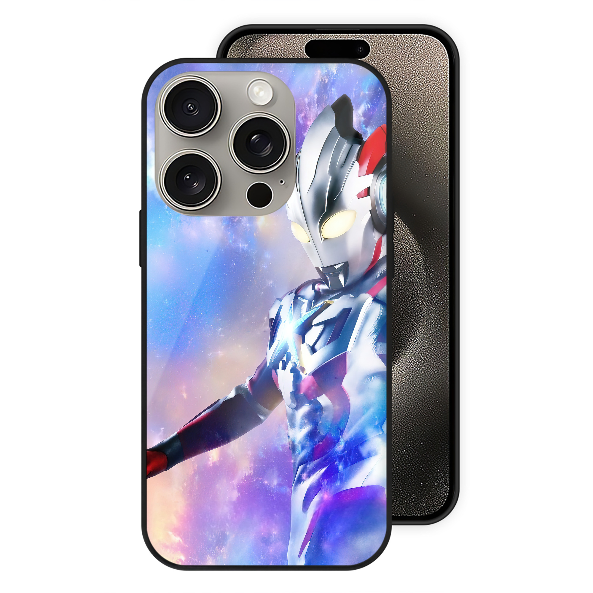 （画像用） ウルトラマン Ultraman 【iPhone15Pro対応】スマホケース 耐衝撃＆黄変防止 背面ガラス