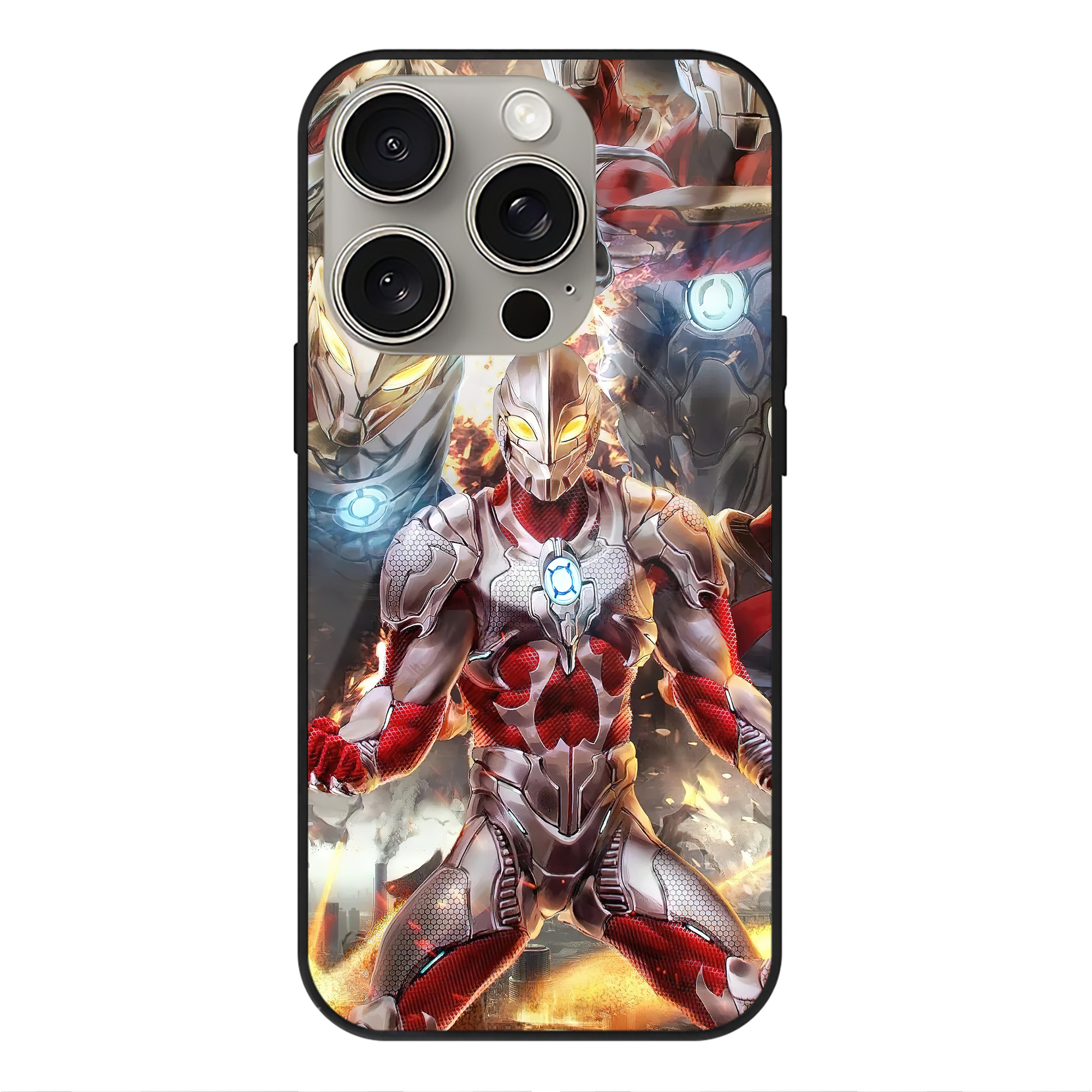 （画像用） ウルトラマン Ultraman 【iPhone15Pro対応】スマホケース 耐衝撃＆黄変防止 背面ガラス