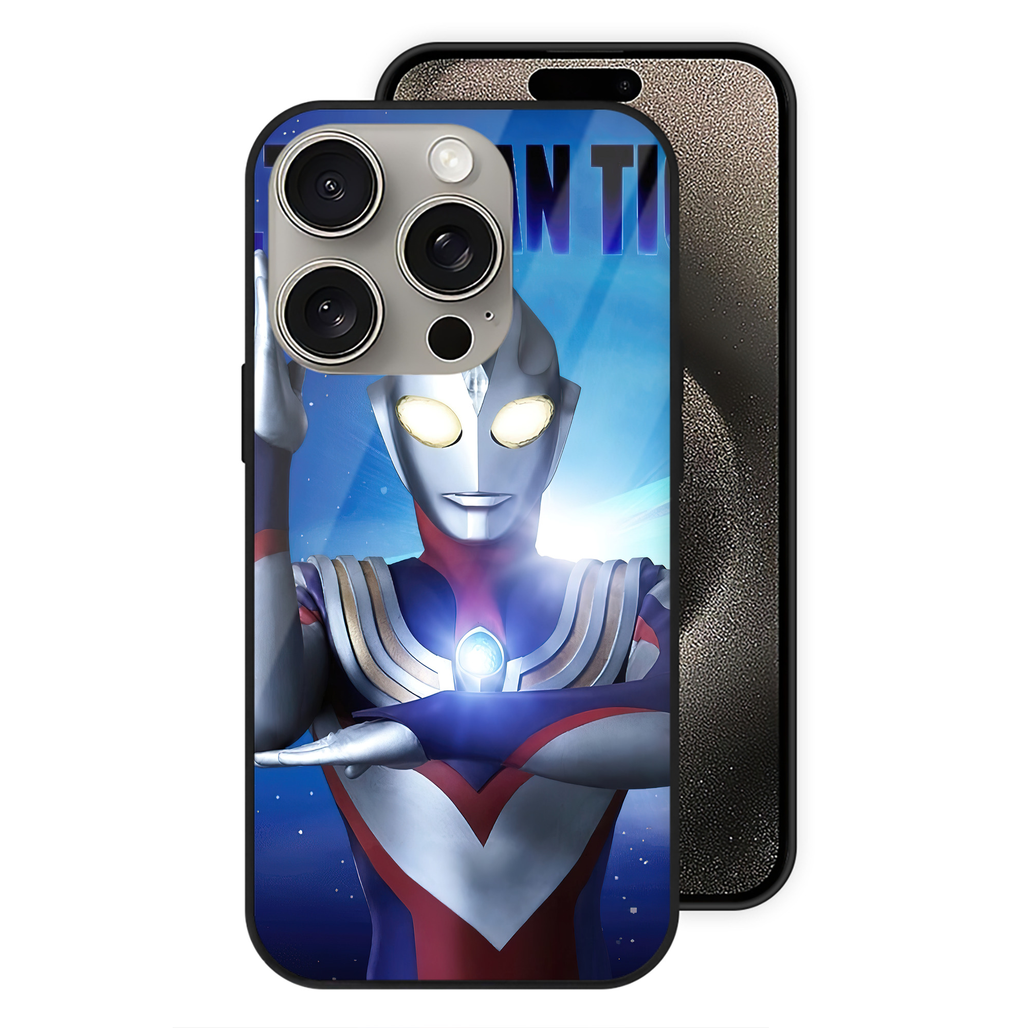 （画像用） ウルトラマン Ultraman 【iPhone15Pro対応】スマホケース 耐衝撃＆黄変防止 背面ガラス