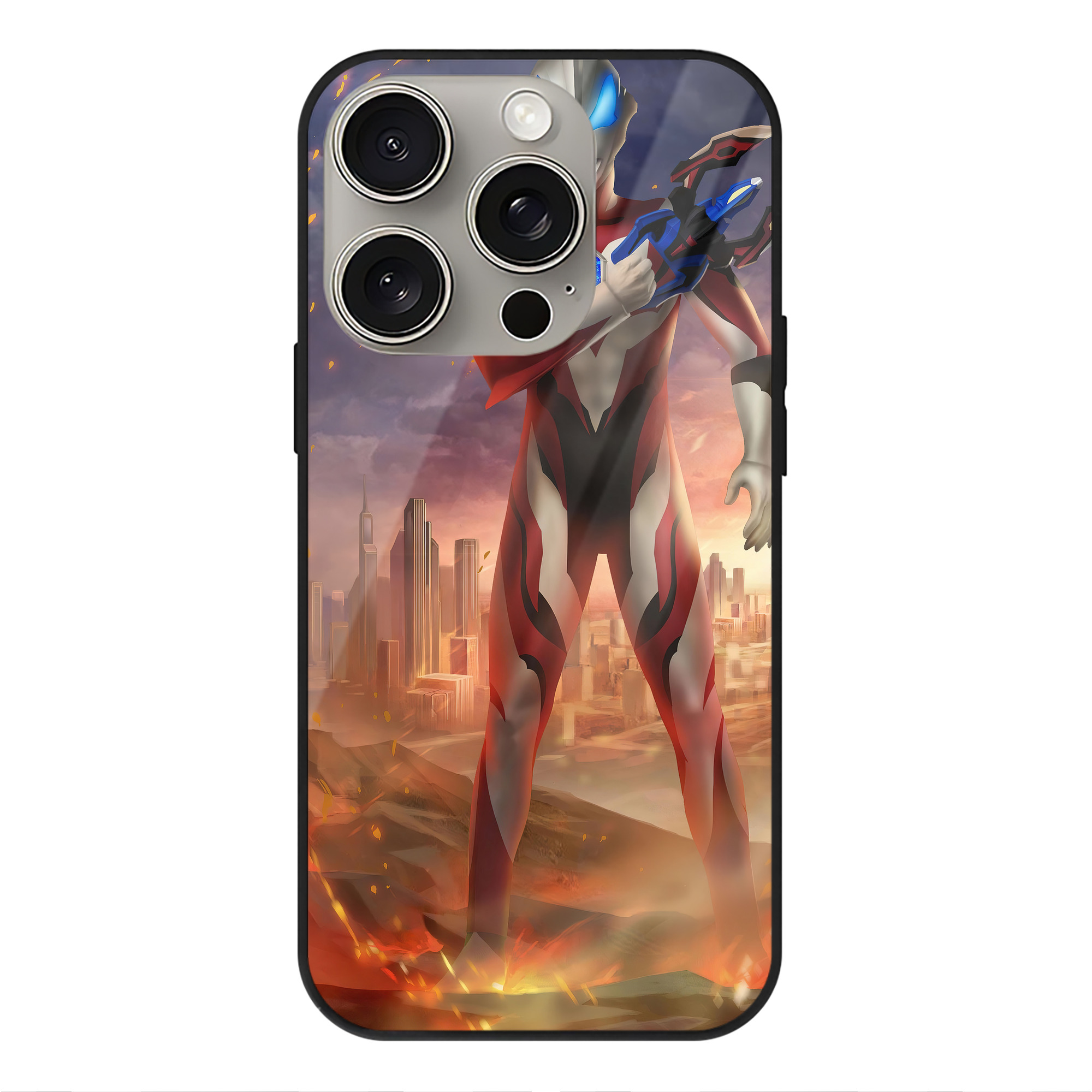（画像用） ウルトラマン Ultraman 【iPhone15Pro対応】スマホケース 耐衝撃＆黄変防止 背面ガラス