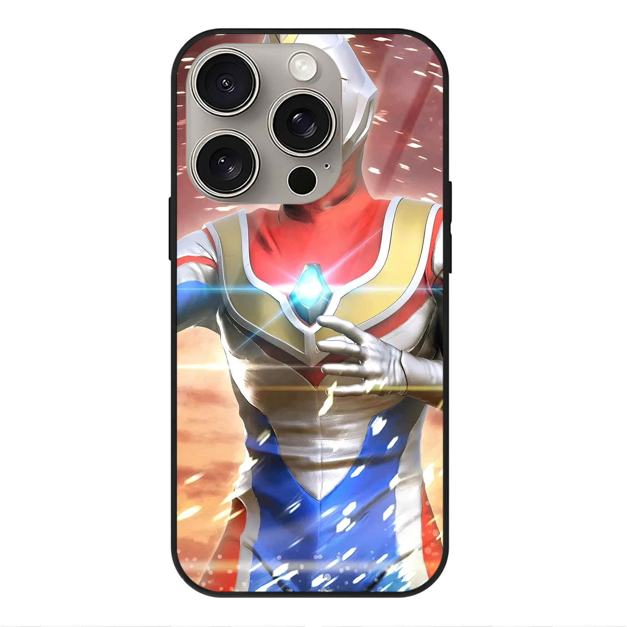 （画像用） ウルトラマン Ultraman 【iPhone15Pro対応】スマホケース 耐衝撃＆黄変防止 背面ガラス