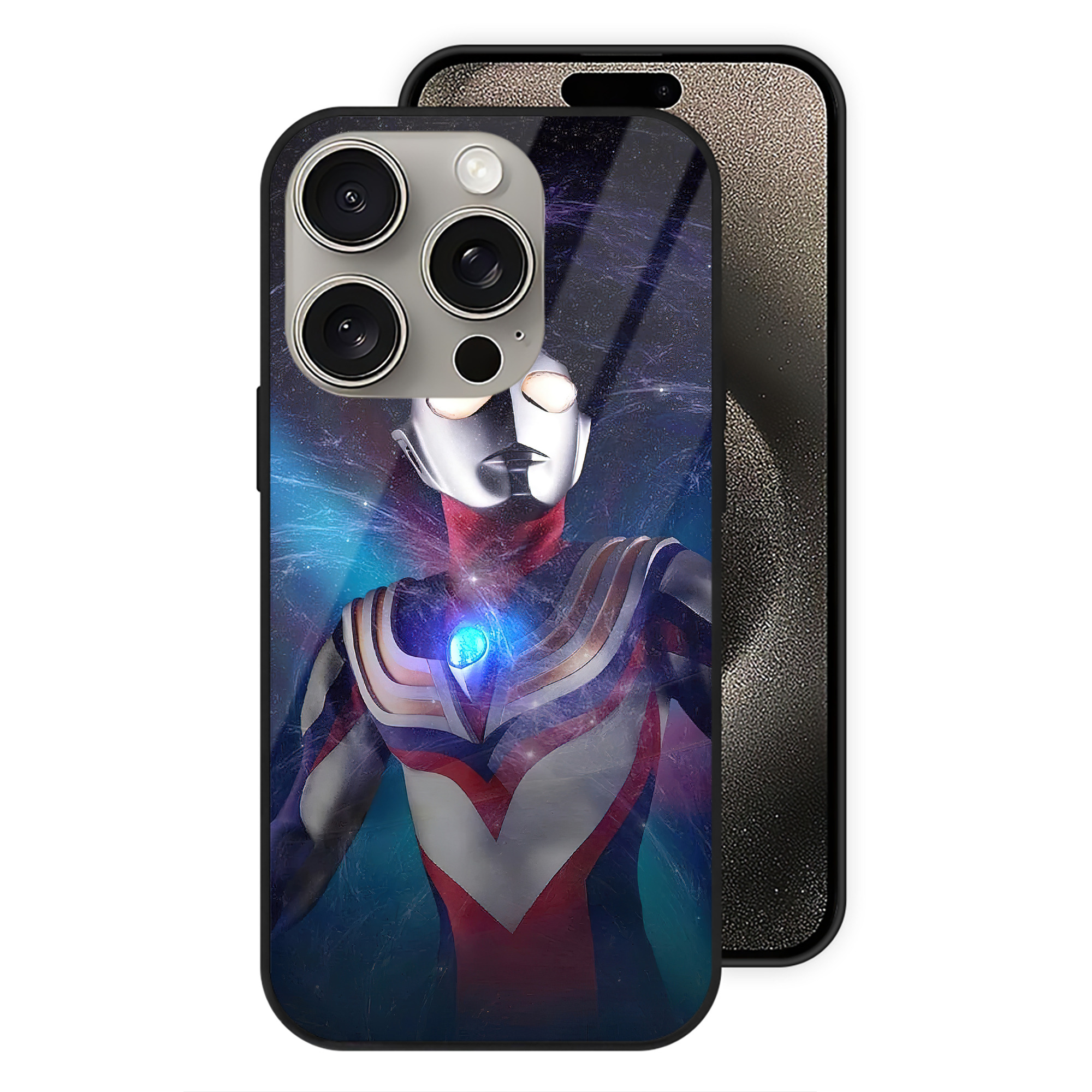 （画像用） ウルトラマン Ultraman 【iPhone15Pro対応】スマホケース 耐衝撃＆黄変防止 背面ガラス